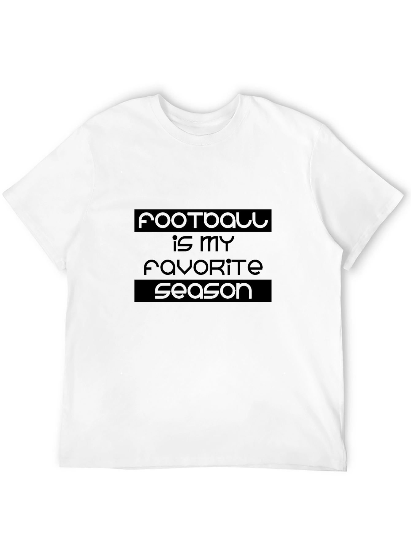 Football is My Favorite Season Black T-Shirt