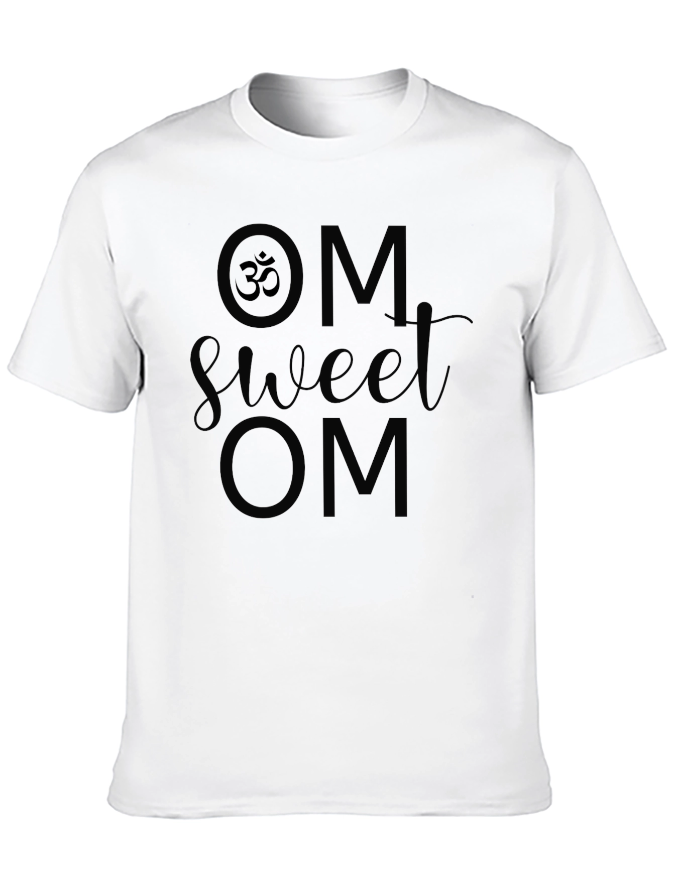 OM Sweet OM Black Graphic Tee Yoga Meditation T-Shirt