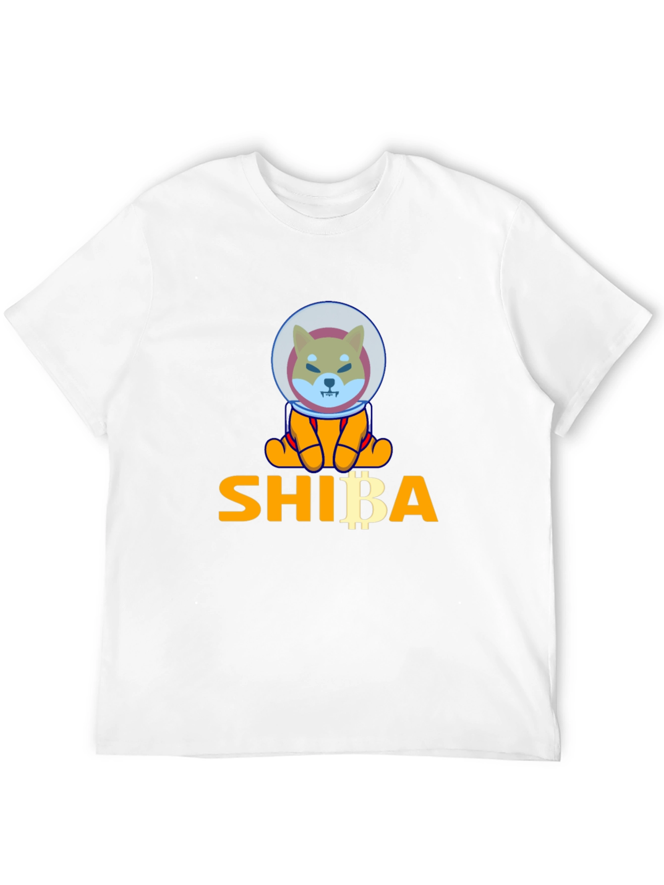 Shiba Inu Crypto Astronaut T-Shirt - Black Cotton