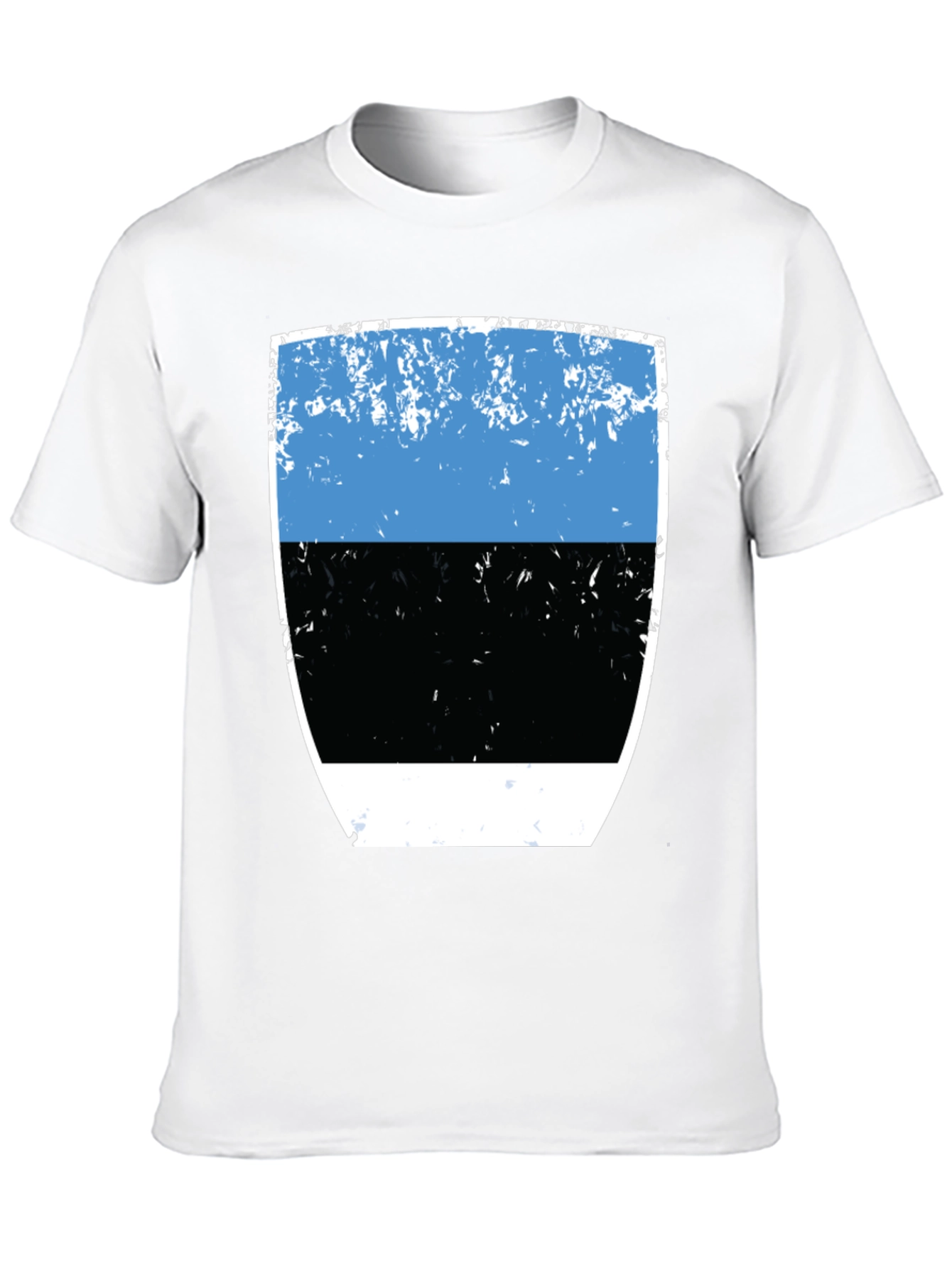 Estonia Flag Graphic Tee - Distressed Design