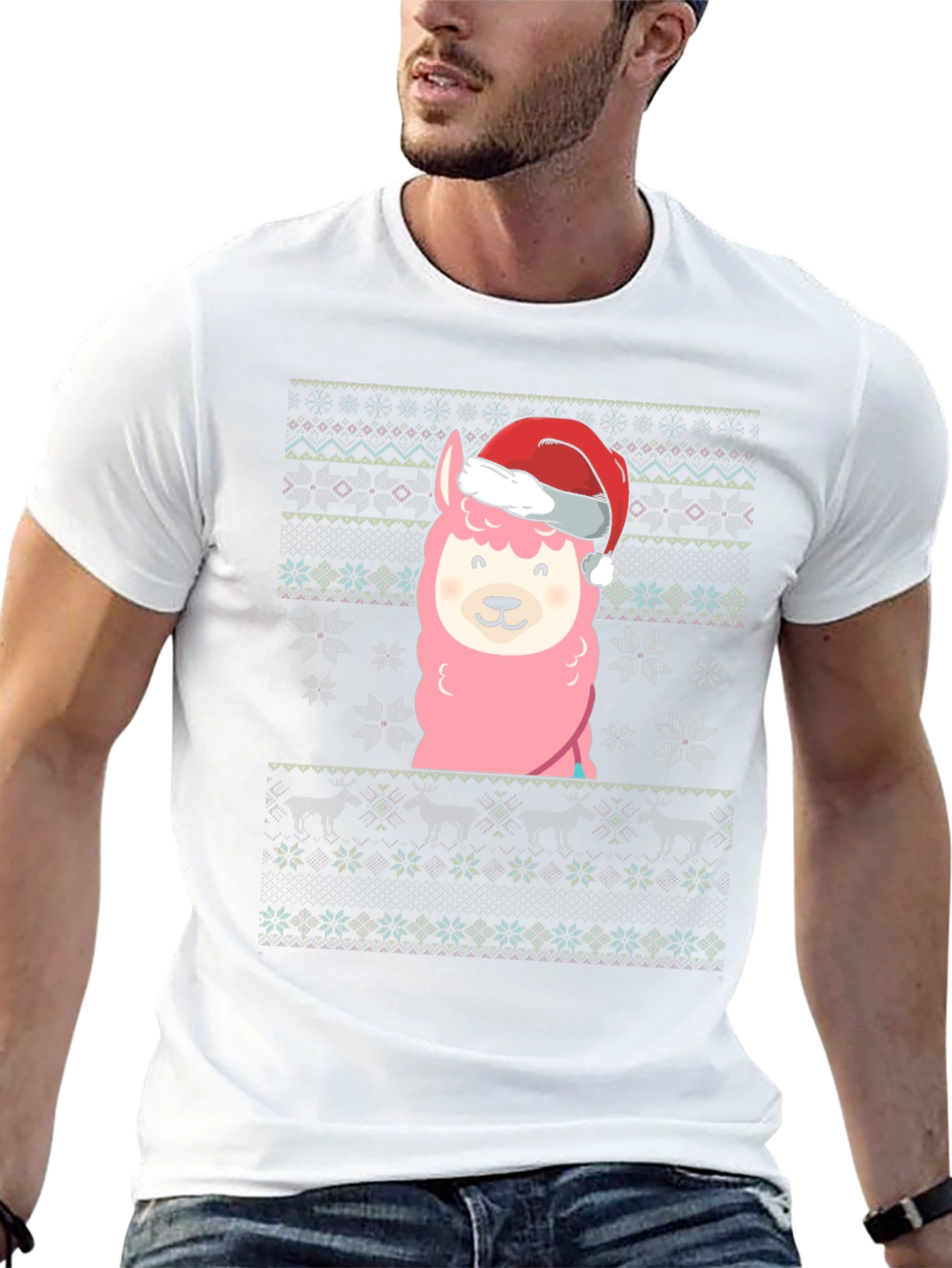 Festive Llama Christmas T-Shirt