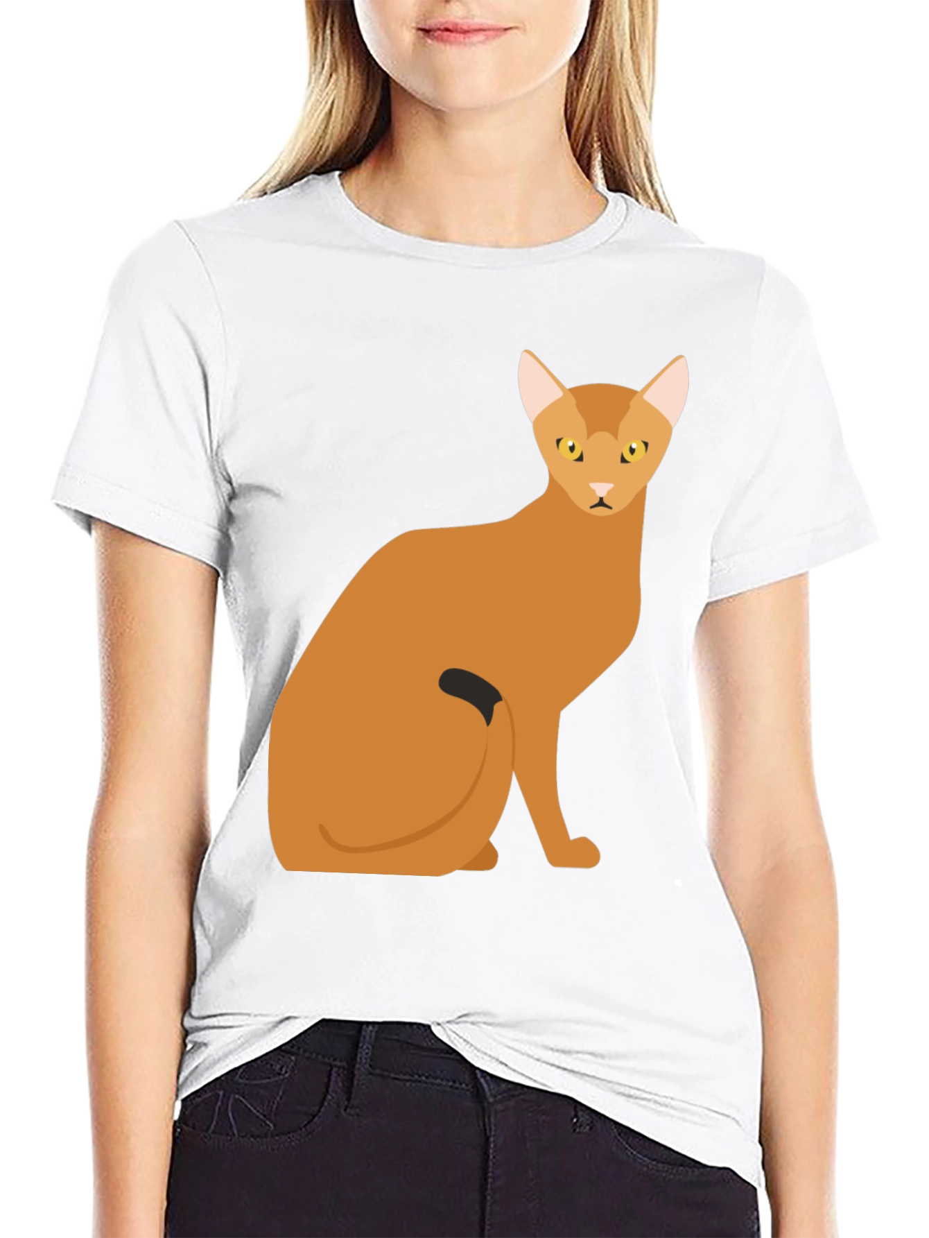 Abyssinian Cat Graphic Tee - Soft Cotton Comfort