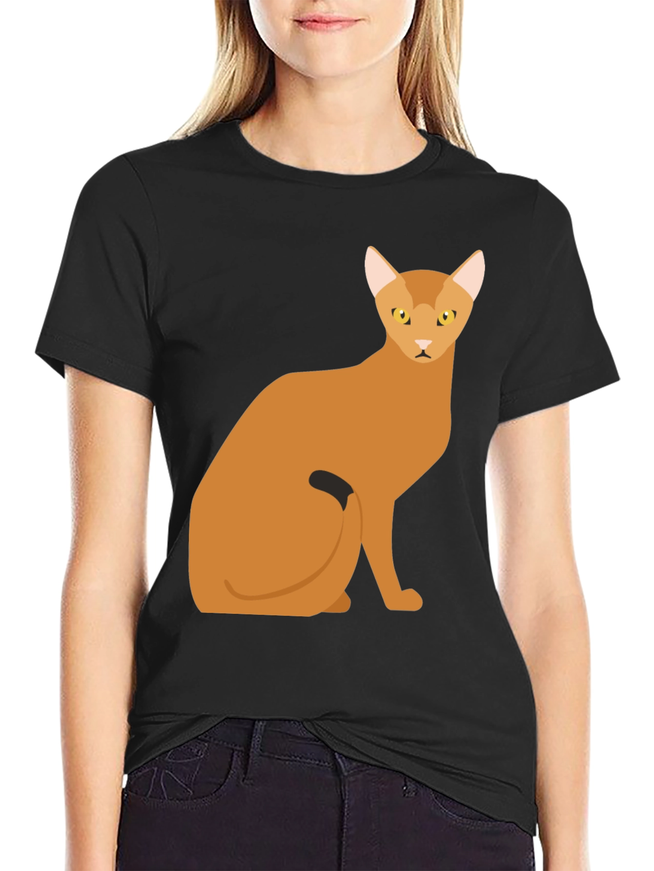 Abyssinian Cat Graphic Tee - Soft Cotton Comfort