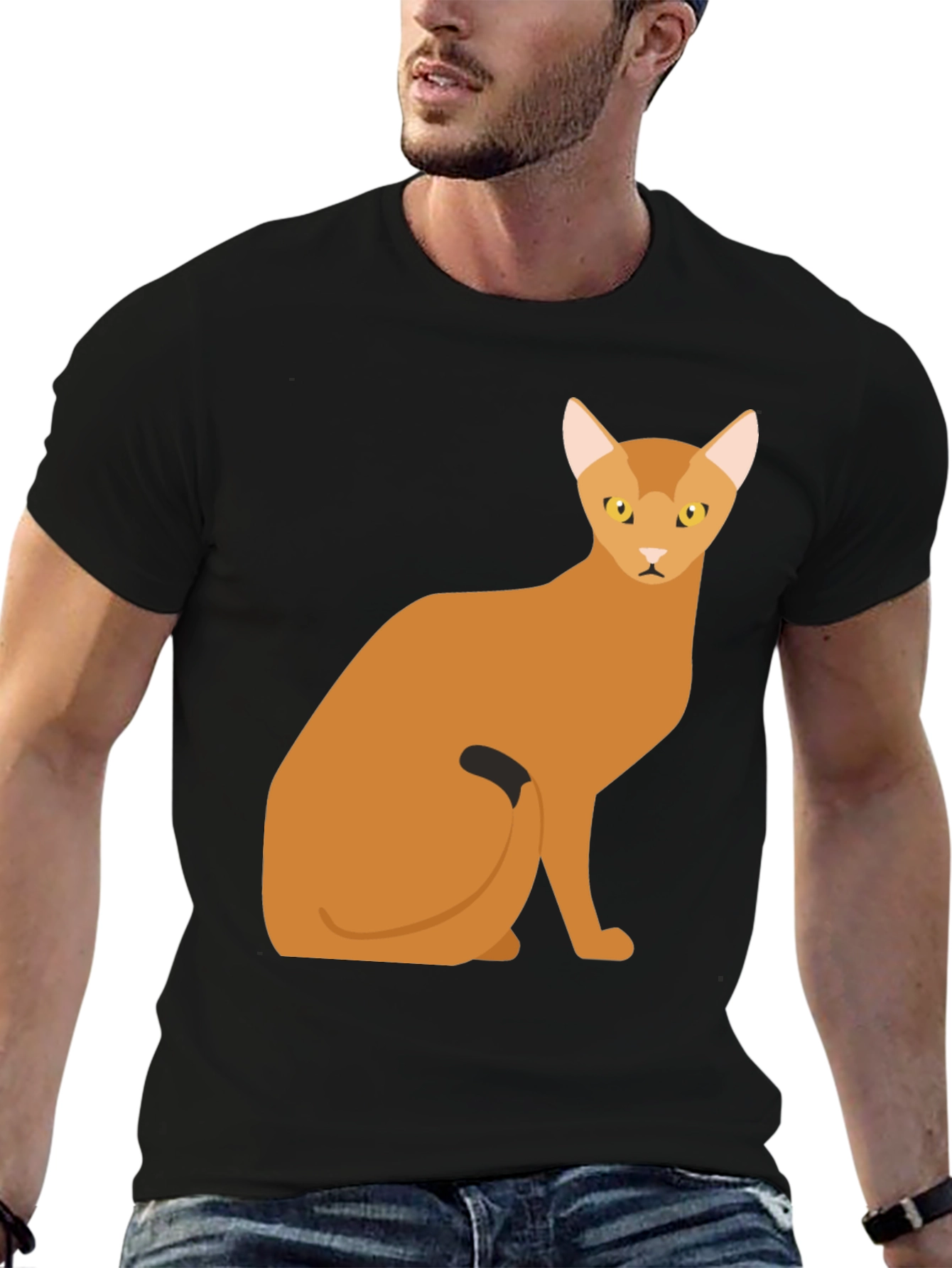 Abyssinian Cat Graphic Tee - Soft Cotton Comfort