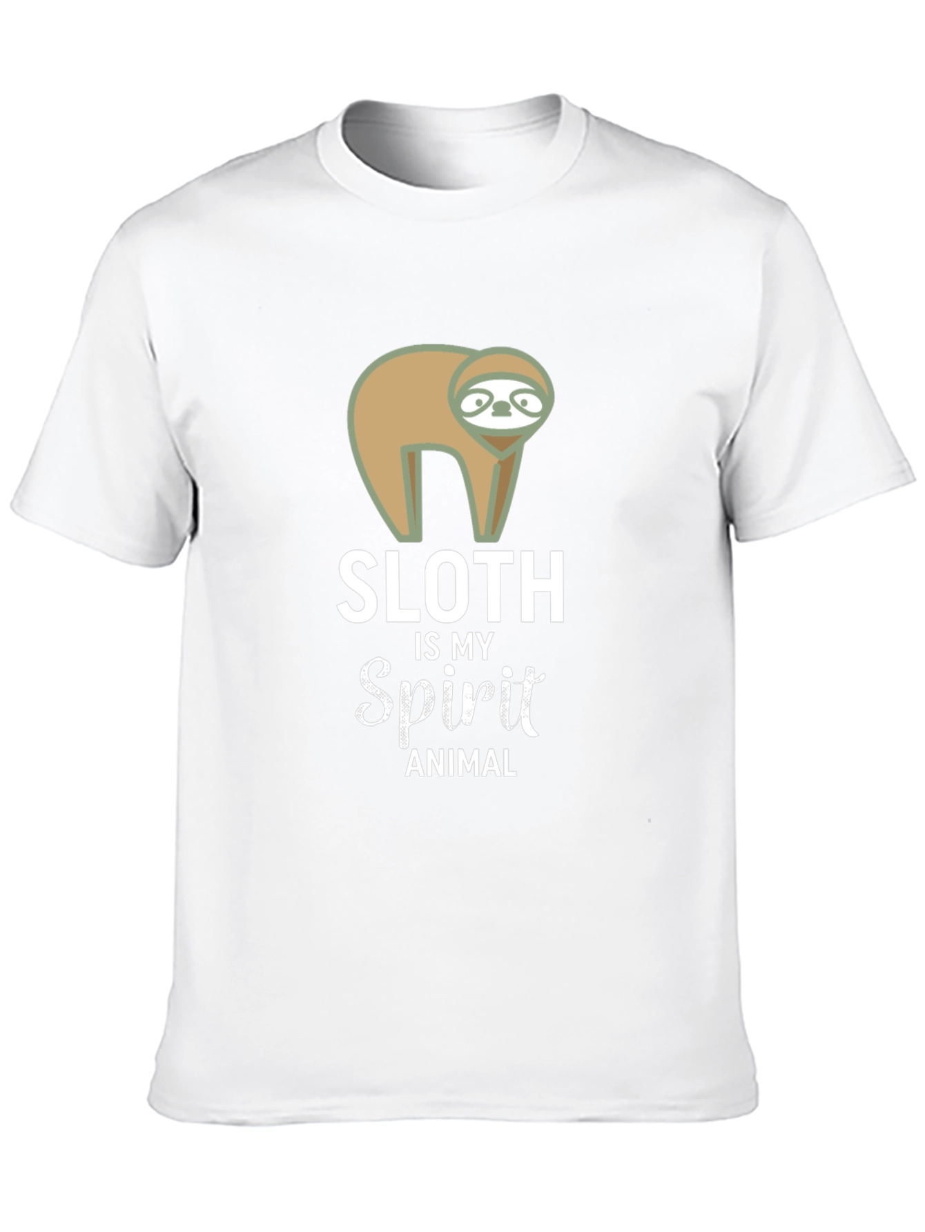 Sloth Spirit Animal Black Graphic Tee