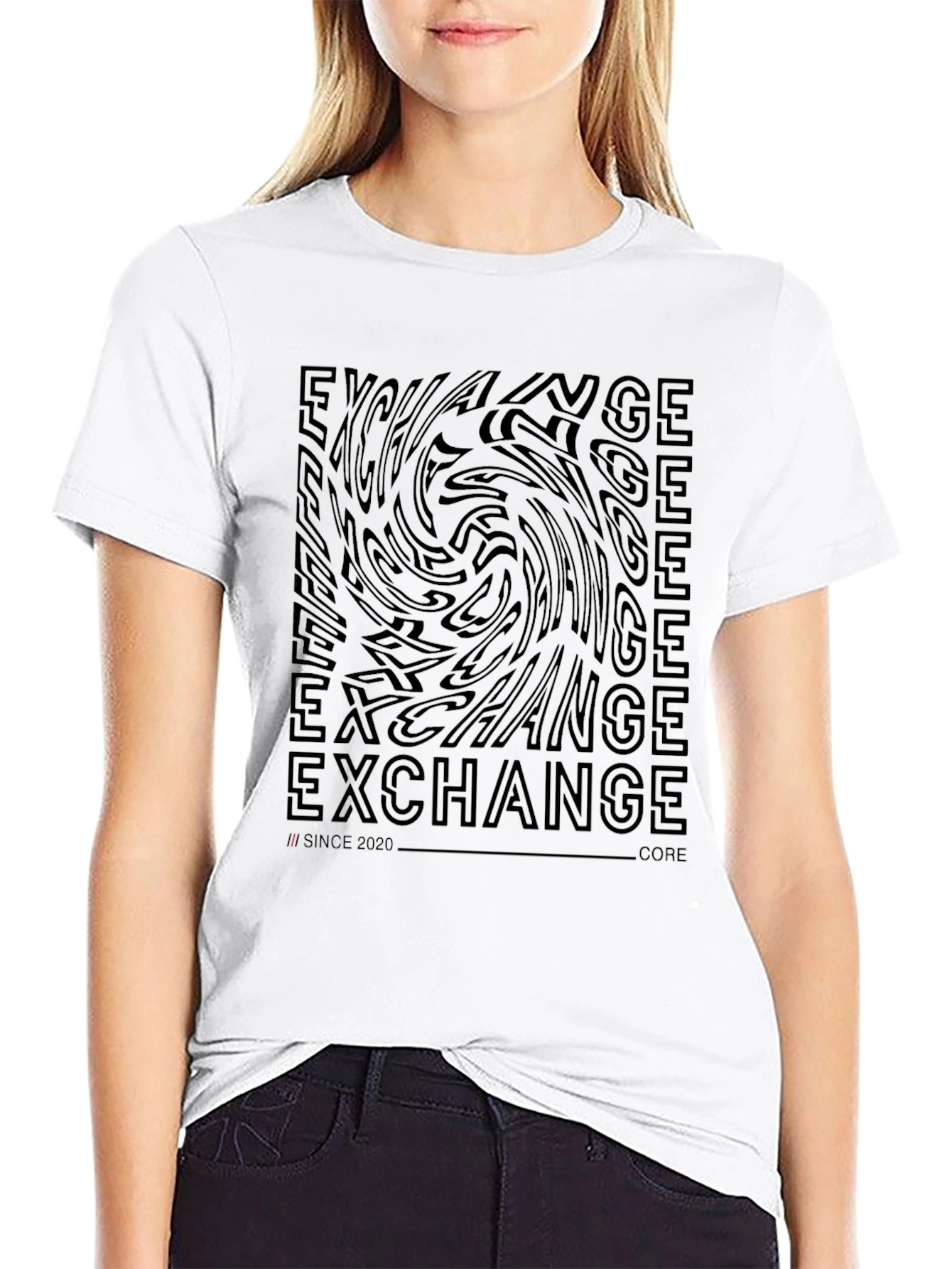 Exchange Graphic Print Crew Neck T-Shirt