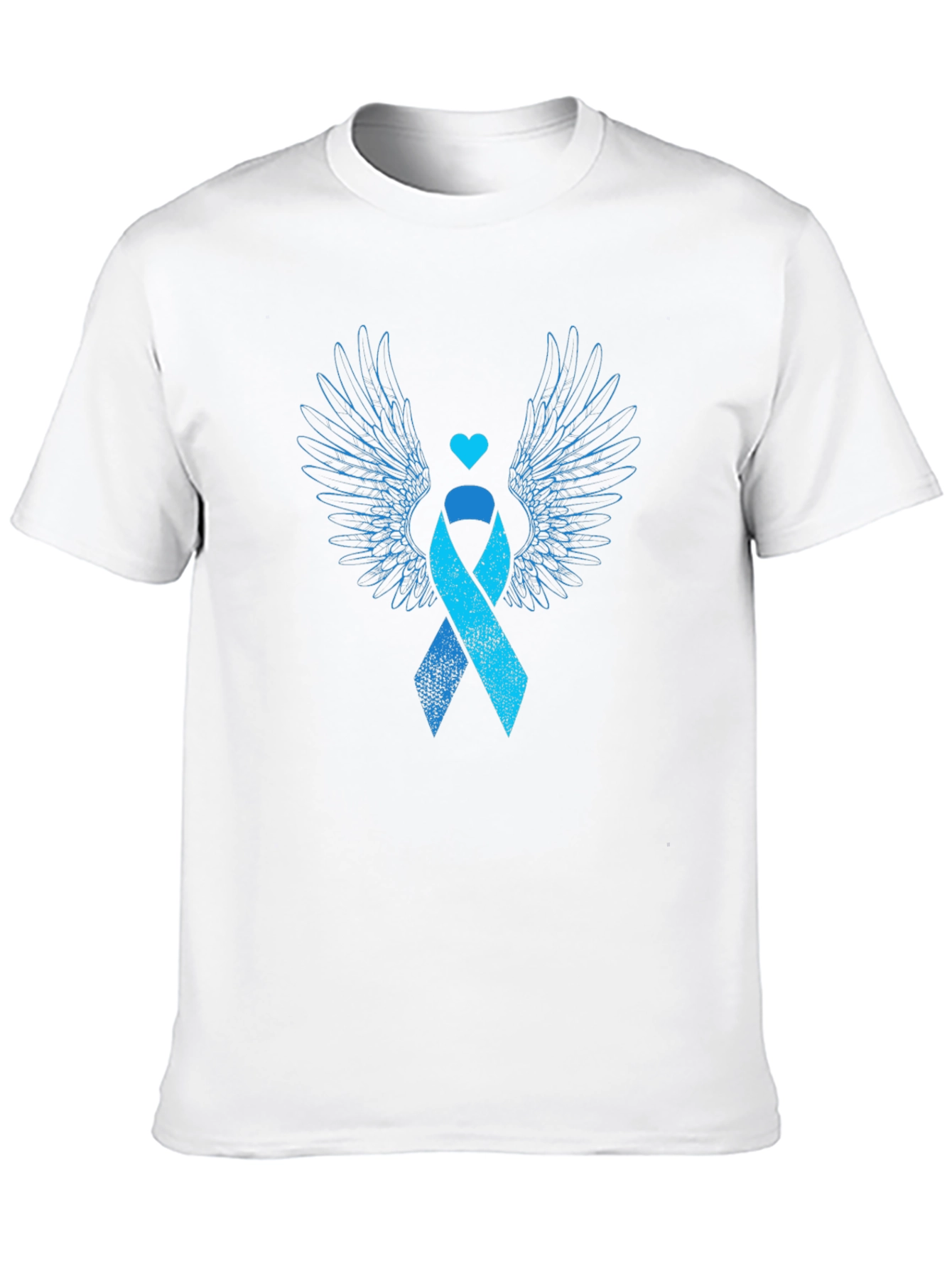 Angel Wings Awareness Ribbon Graphic Tee - Black