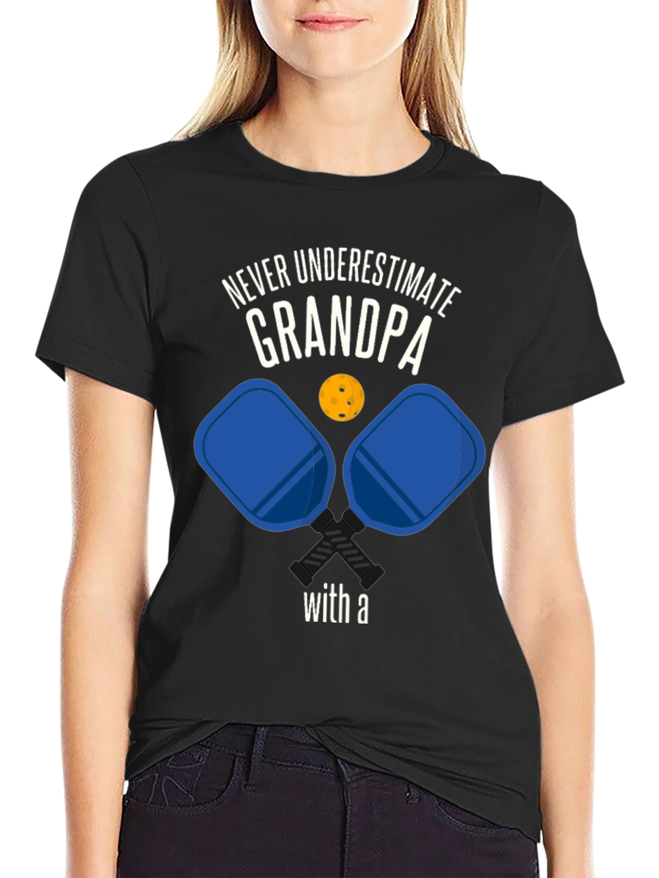 Never Underestimate Grandpa Pickleball T-Shirt