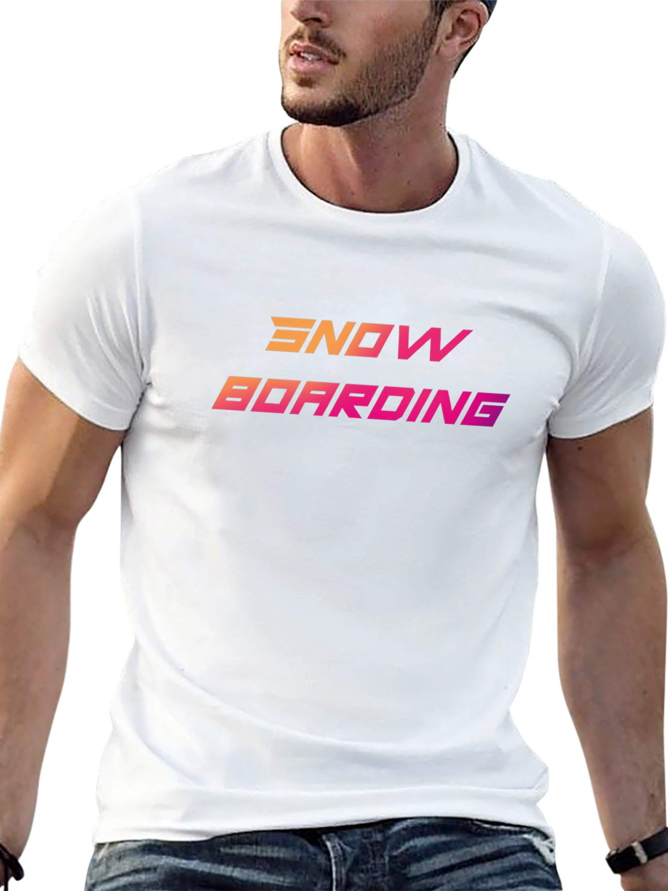 Retro Snowboarding Graphic Tee - Black