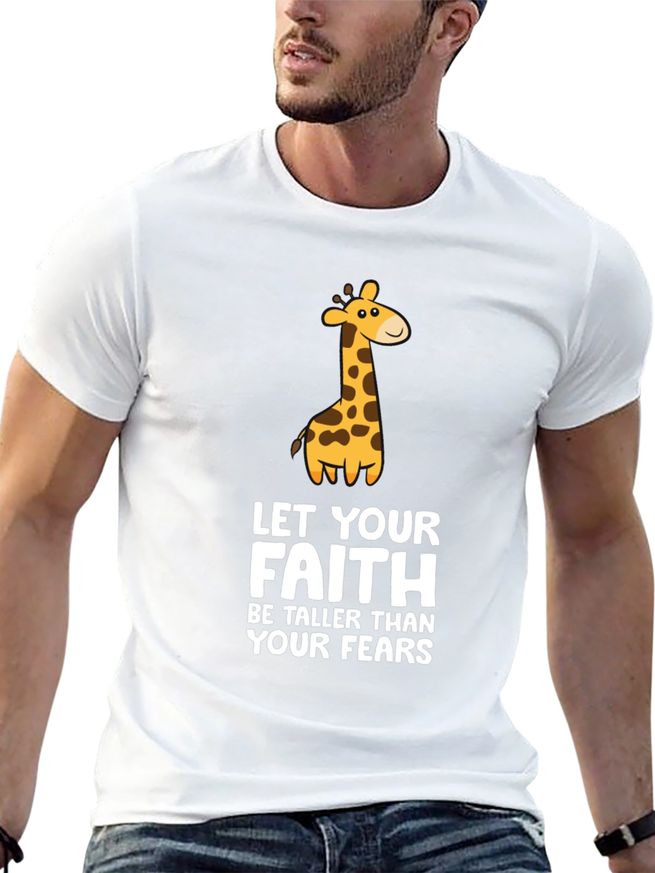 Faith Over Fear Giraffe Graphic Tee