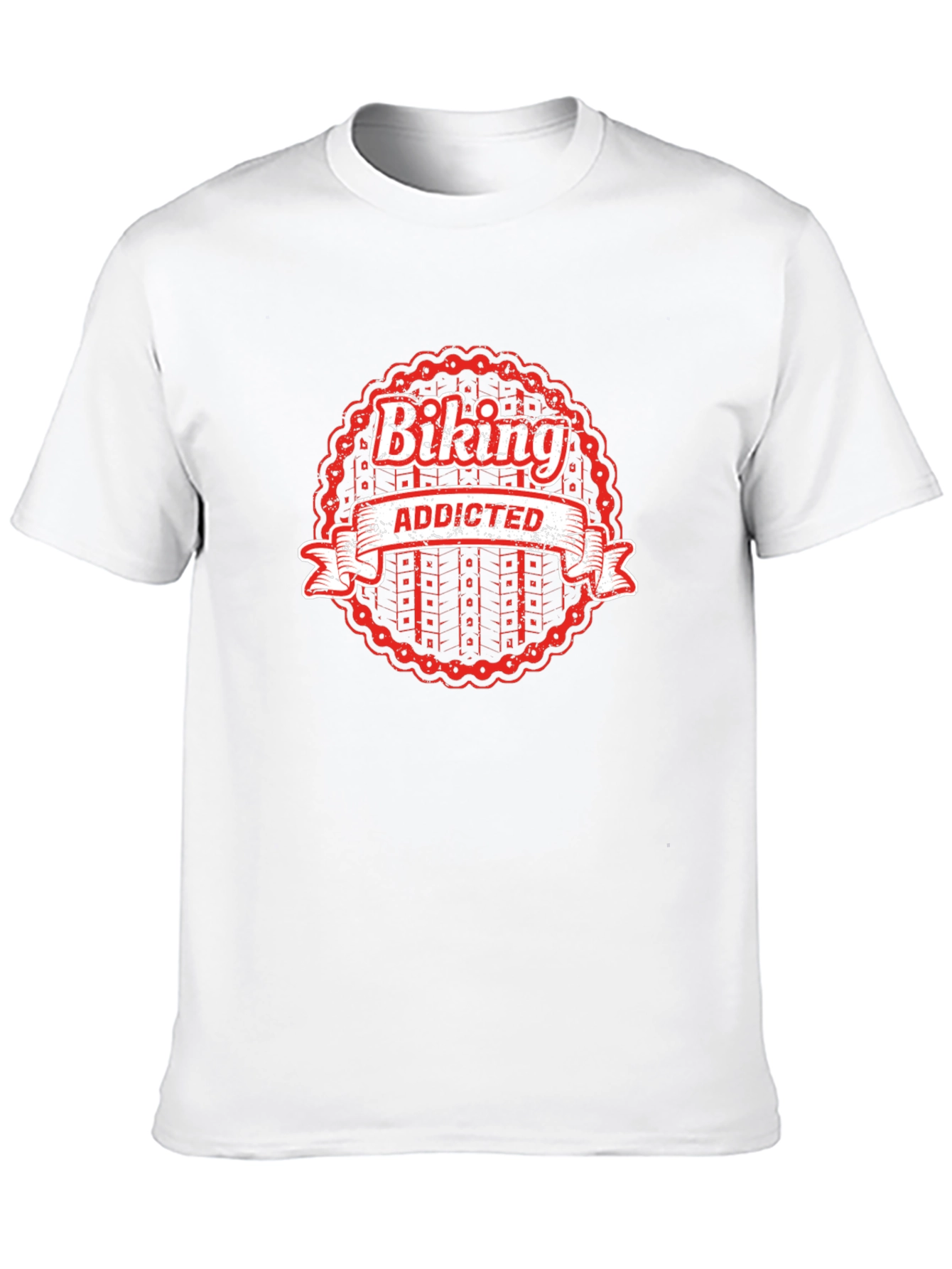 Biking Addicted Graphic Tee - Black
