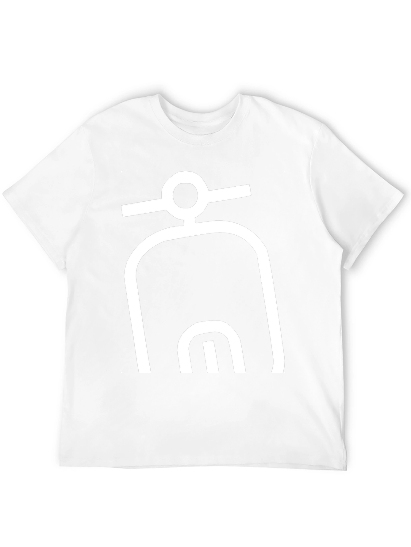 Abstract Symbol Graphic Tee - Modern Black T-Shirt