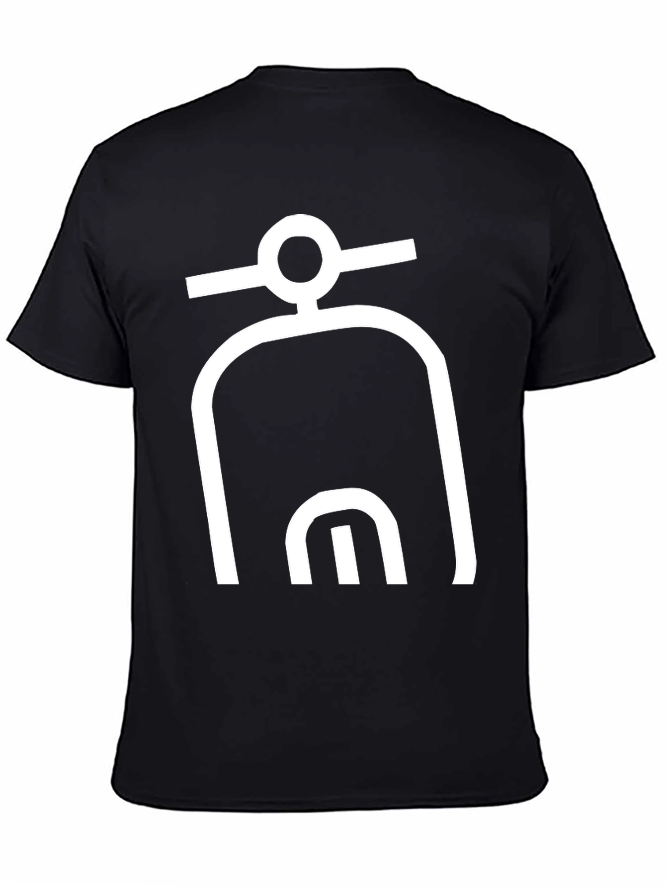 Abstract Symbol Graphic Tee - Modern Black T-Shirt