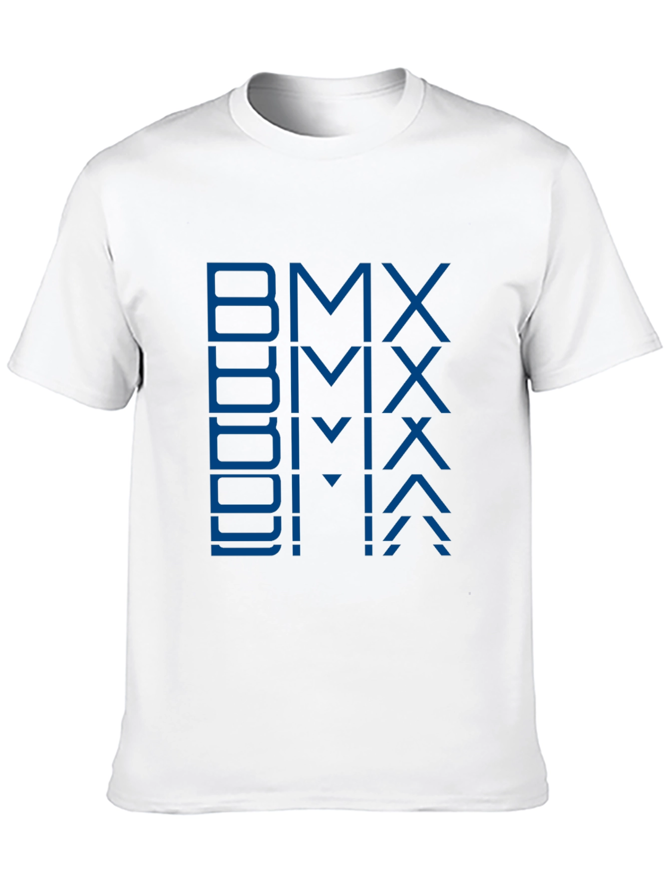 Blue BMX Graphic Print Black T-Shirt