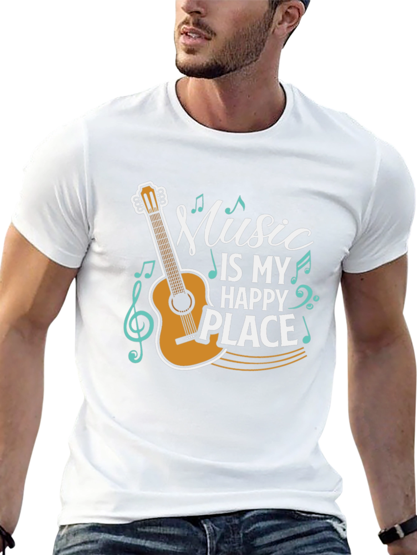 Music Is My Happy Place Graphic Tee