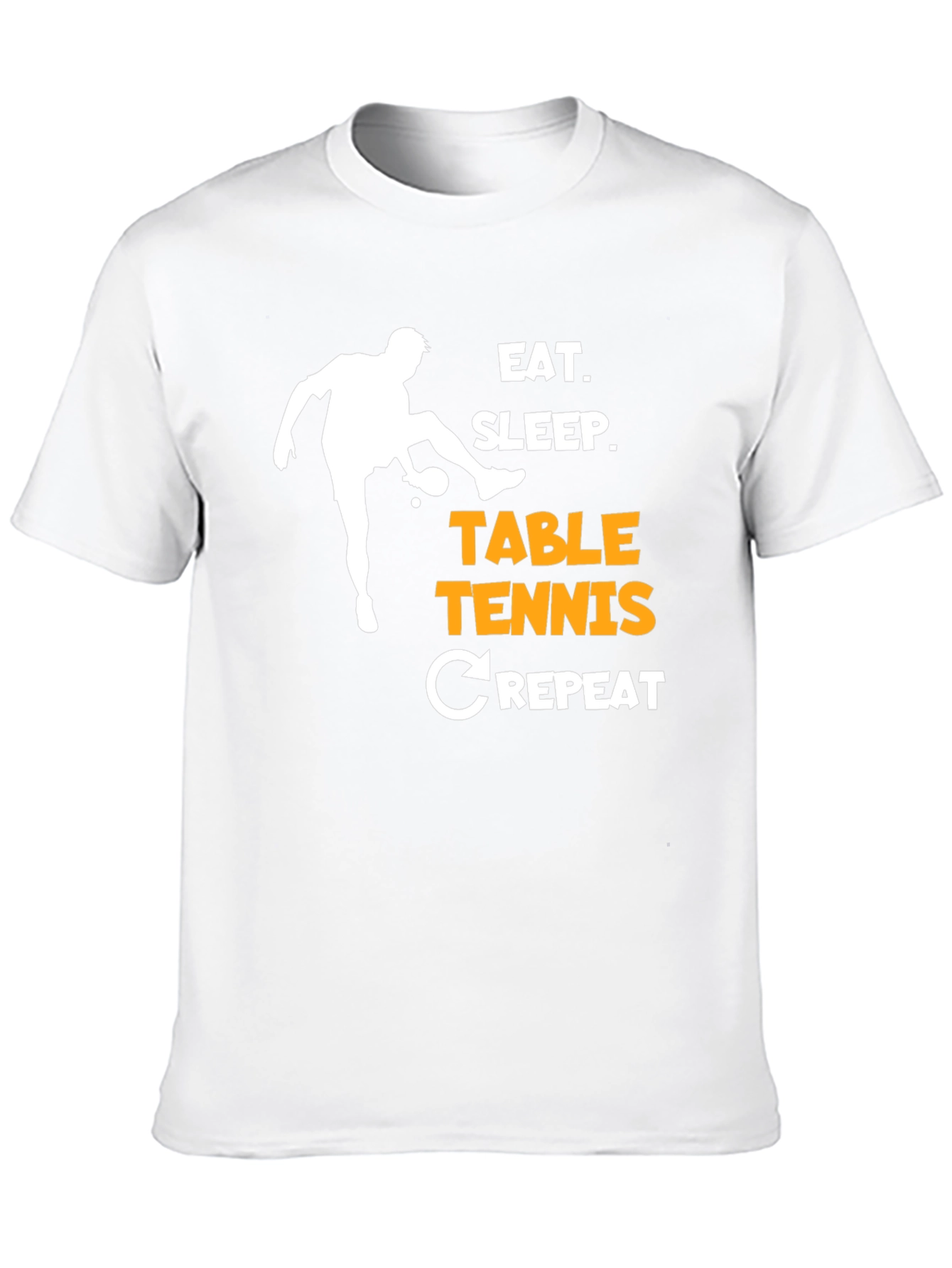 Eat Sleep Table Tennis Repeat T-Shirt Black