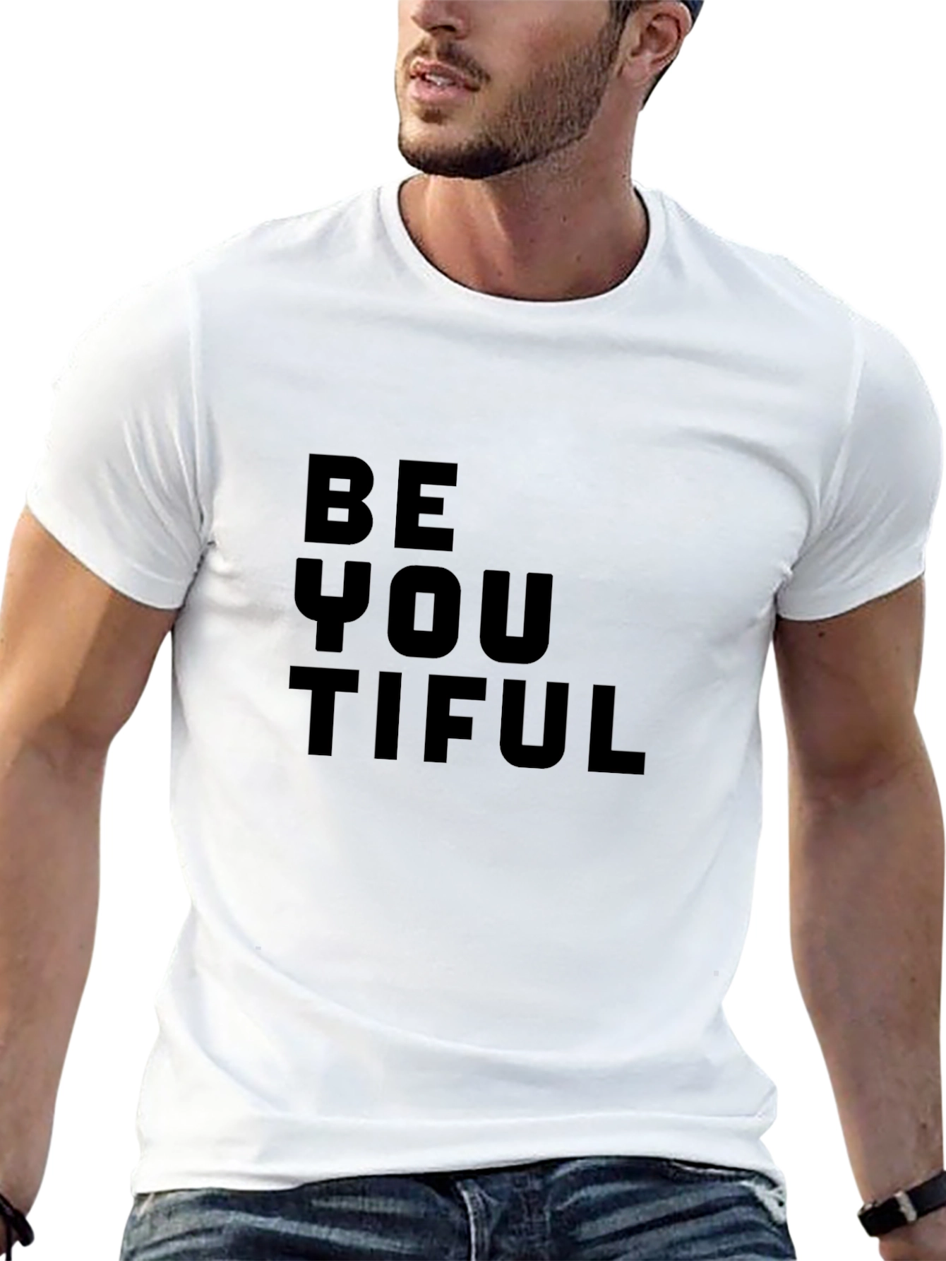BeYOUtiful Black Graphic Tee - Inspirational Message