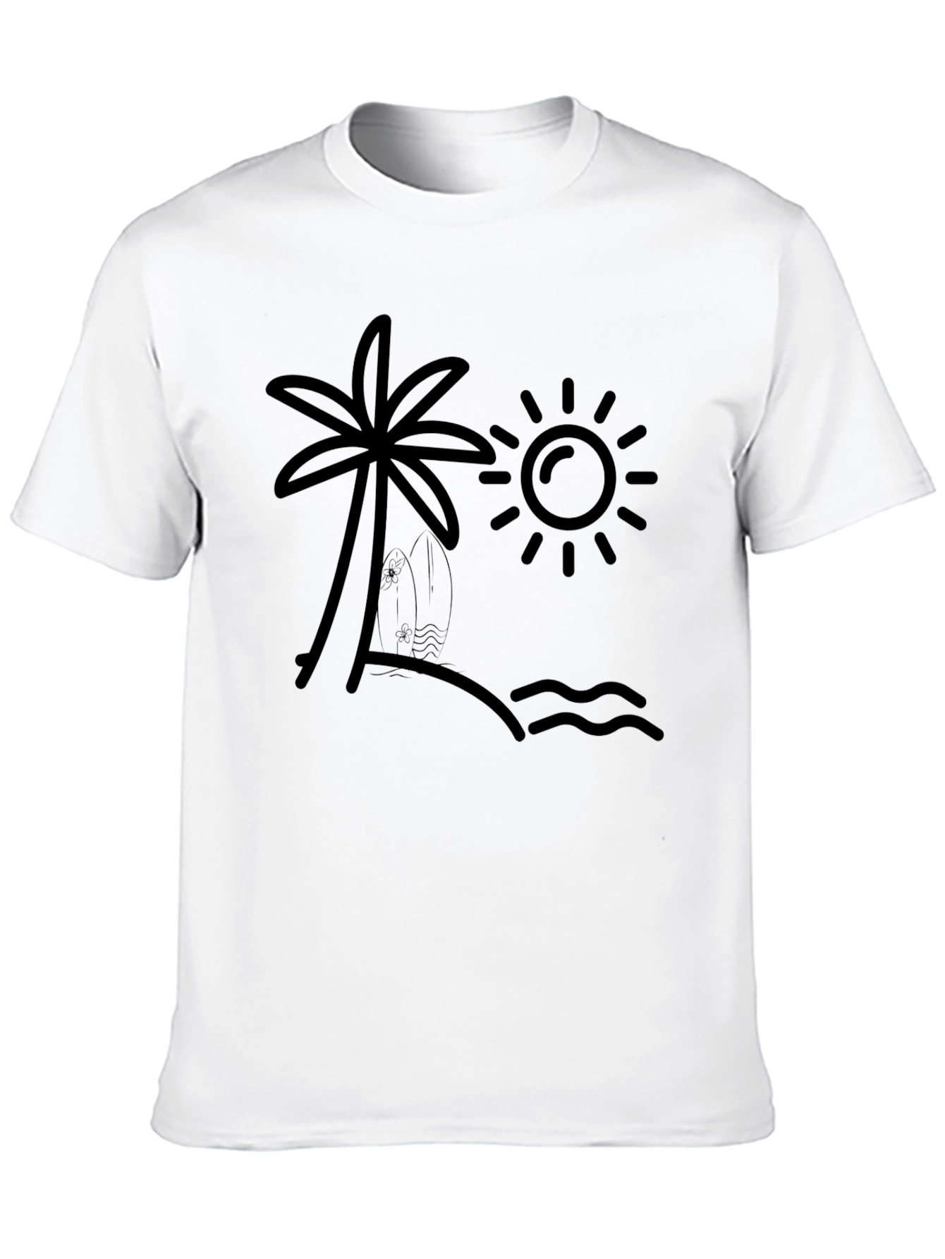 Beach Life Graphic Tee - Palm Tree & Sun