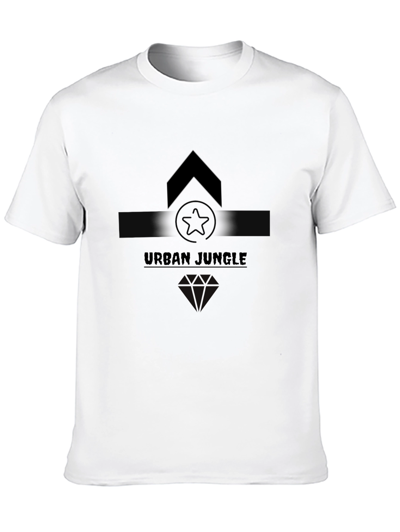 Urban Jungle Graphic Tee - Black Cotton Casual Shirt