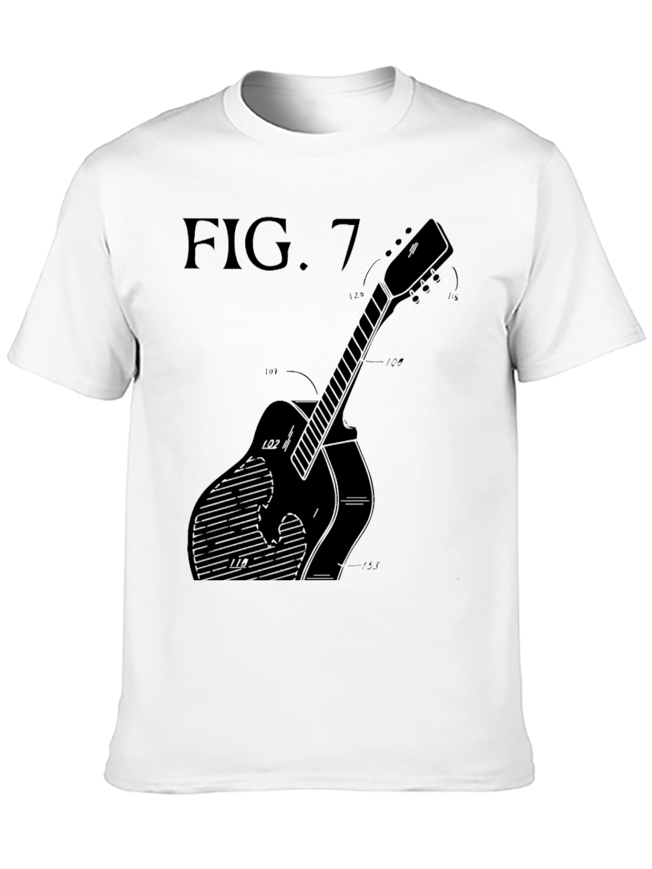 Guitar Blueprint T-Shirt - Black