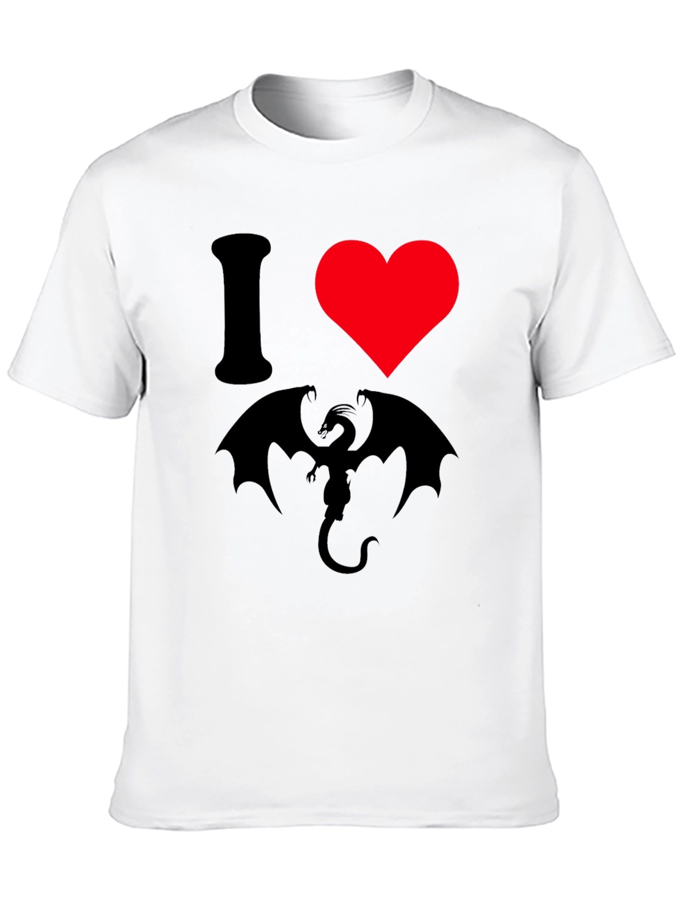 I Heart Dragon Black Graphic Tee