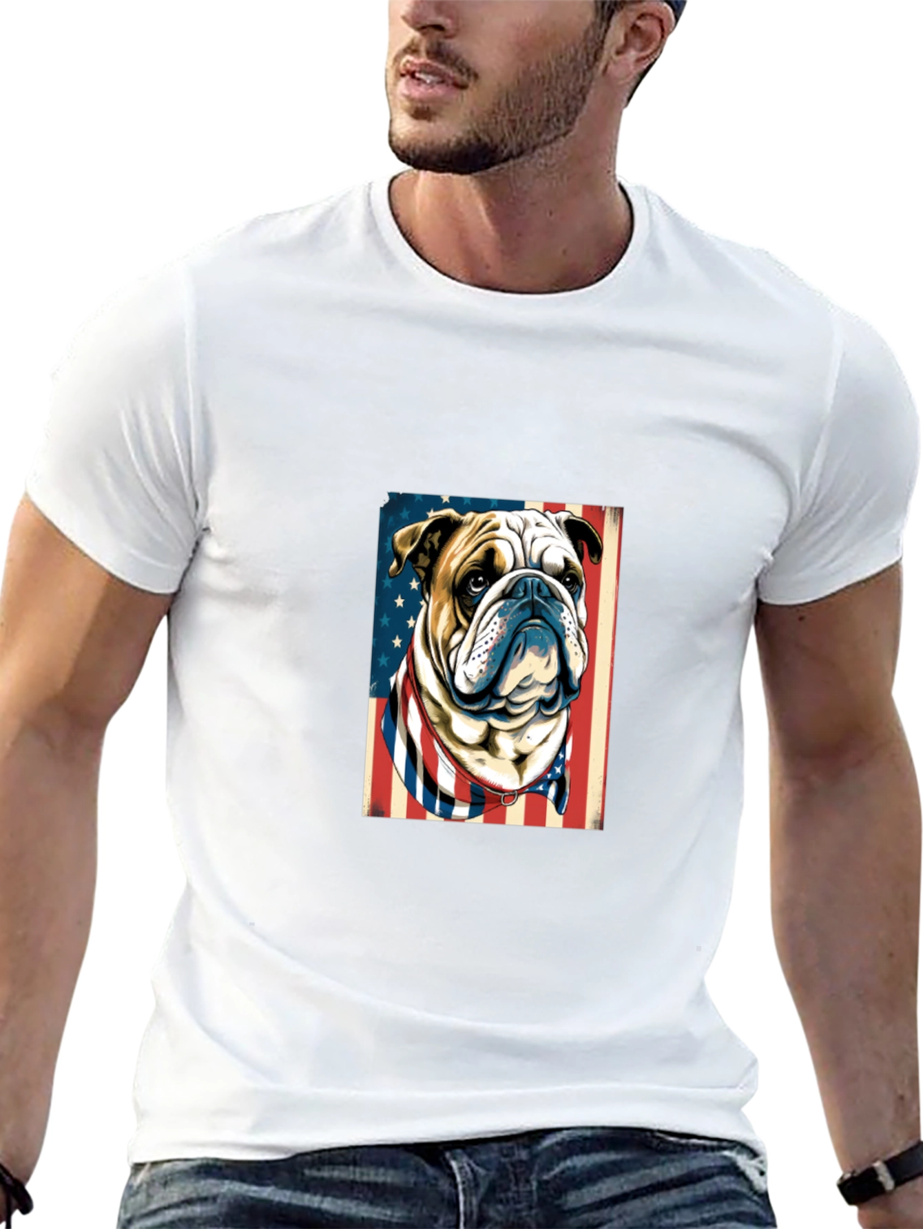Patriotic Bulldog T-Shirt