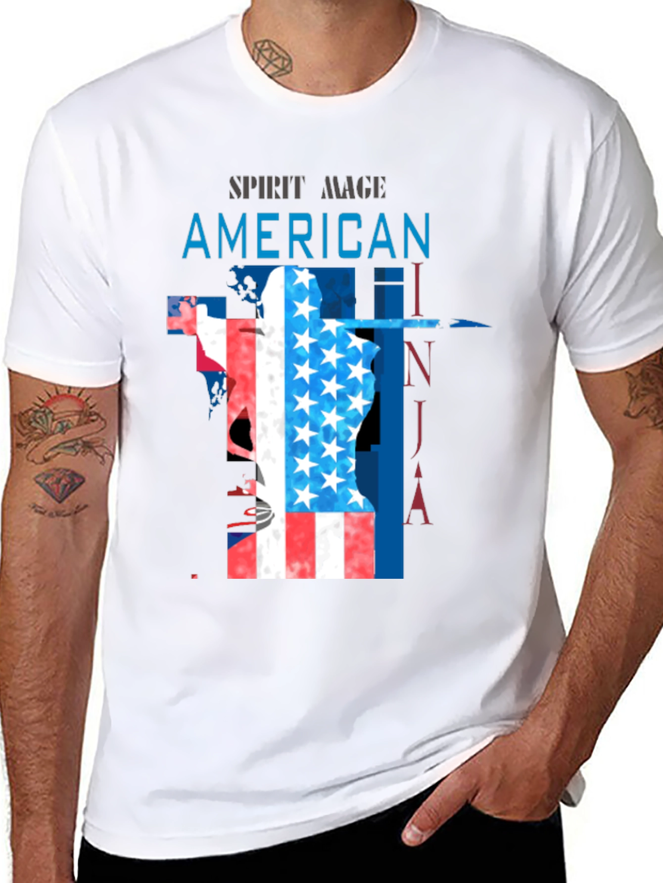 American Ninja Spirit Mage Black T-Shirt