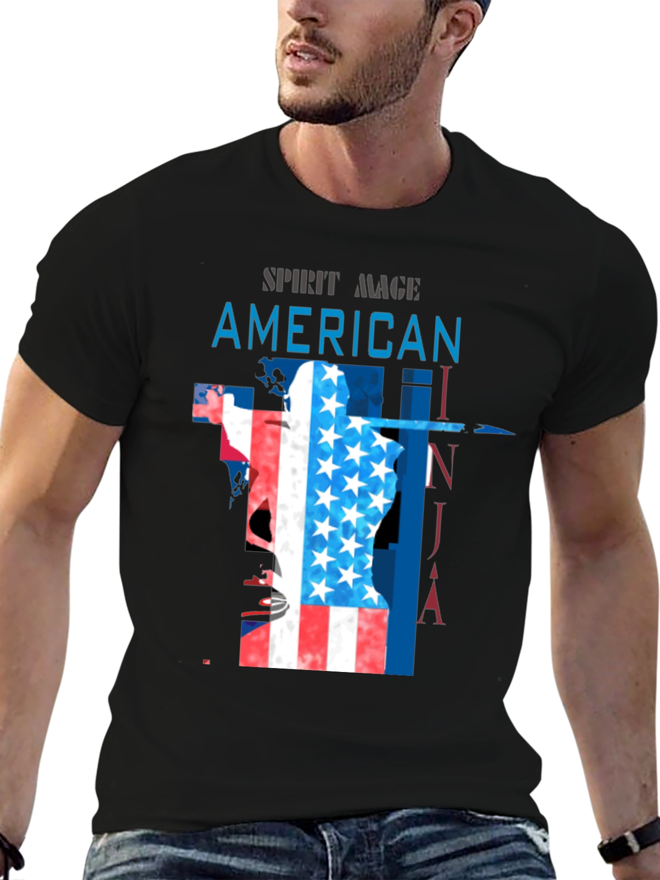 American Ninja Spirit Mage Black T-Shirt