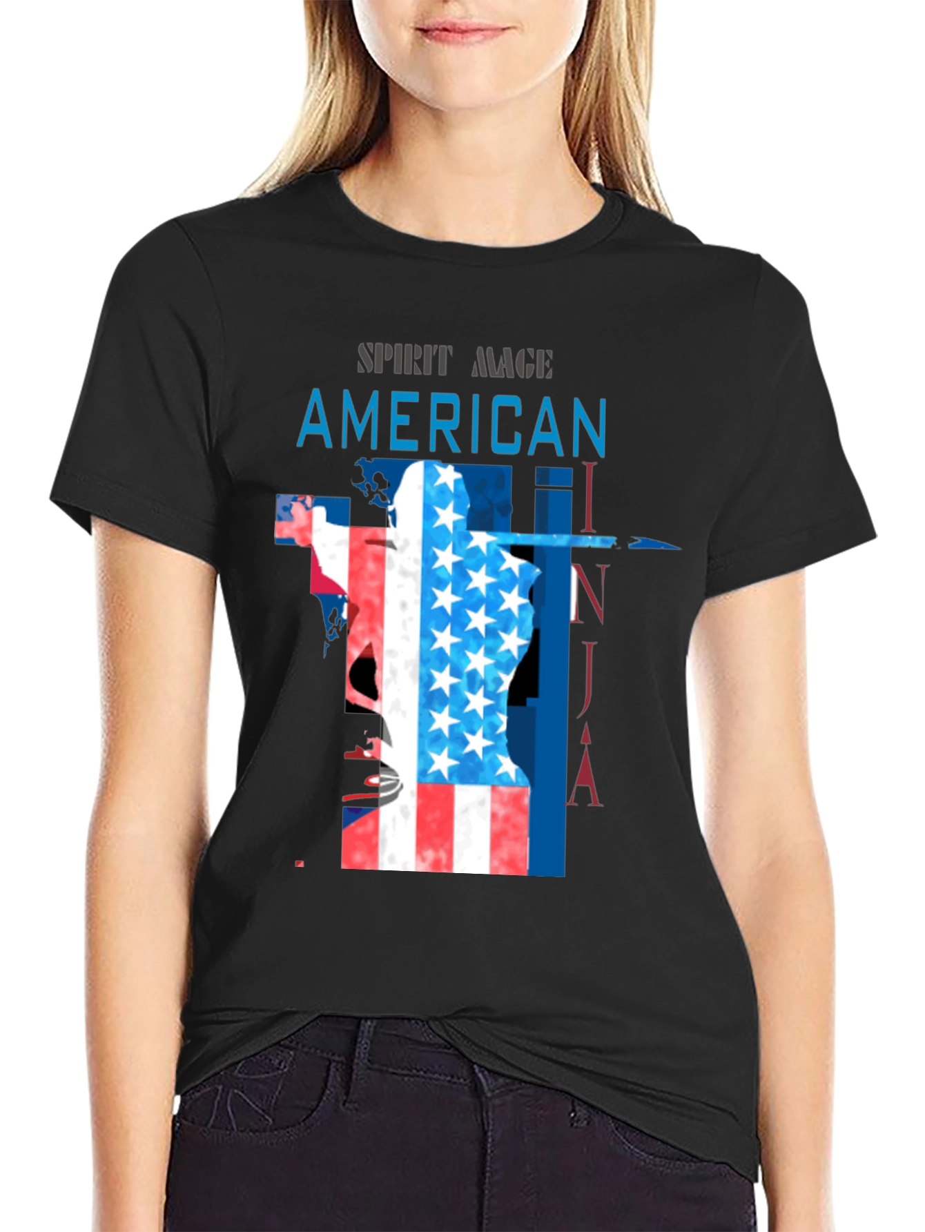 American Ninja Spirit Mage Black T-Shirt