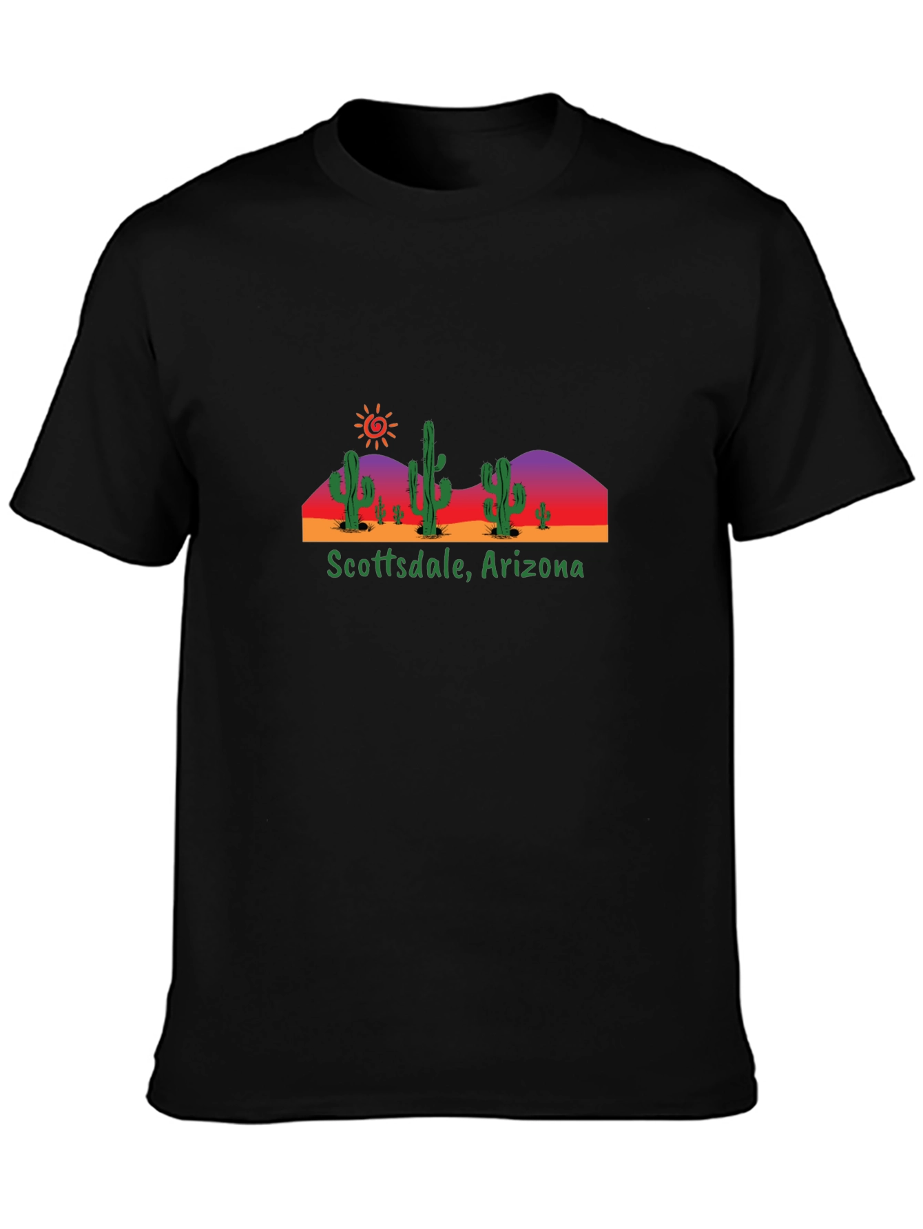 Scottsdale Arizona Graphic T-Shirt - Desert Cactus Design