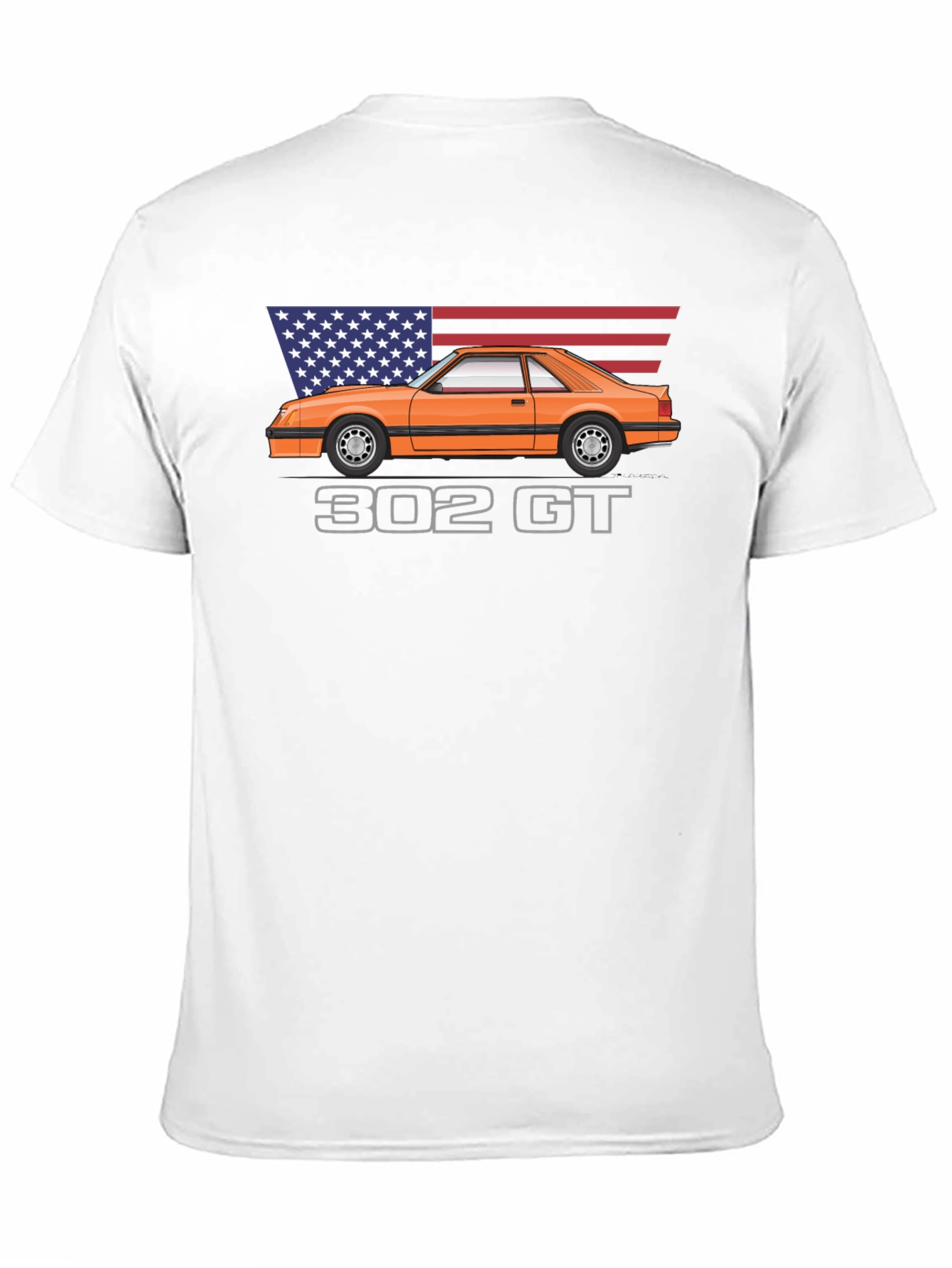 302 GT American Flag Graphic Tee