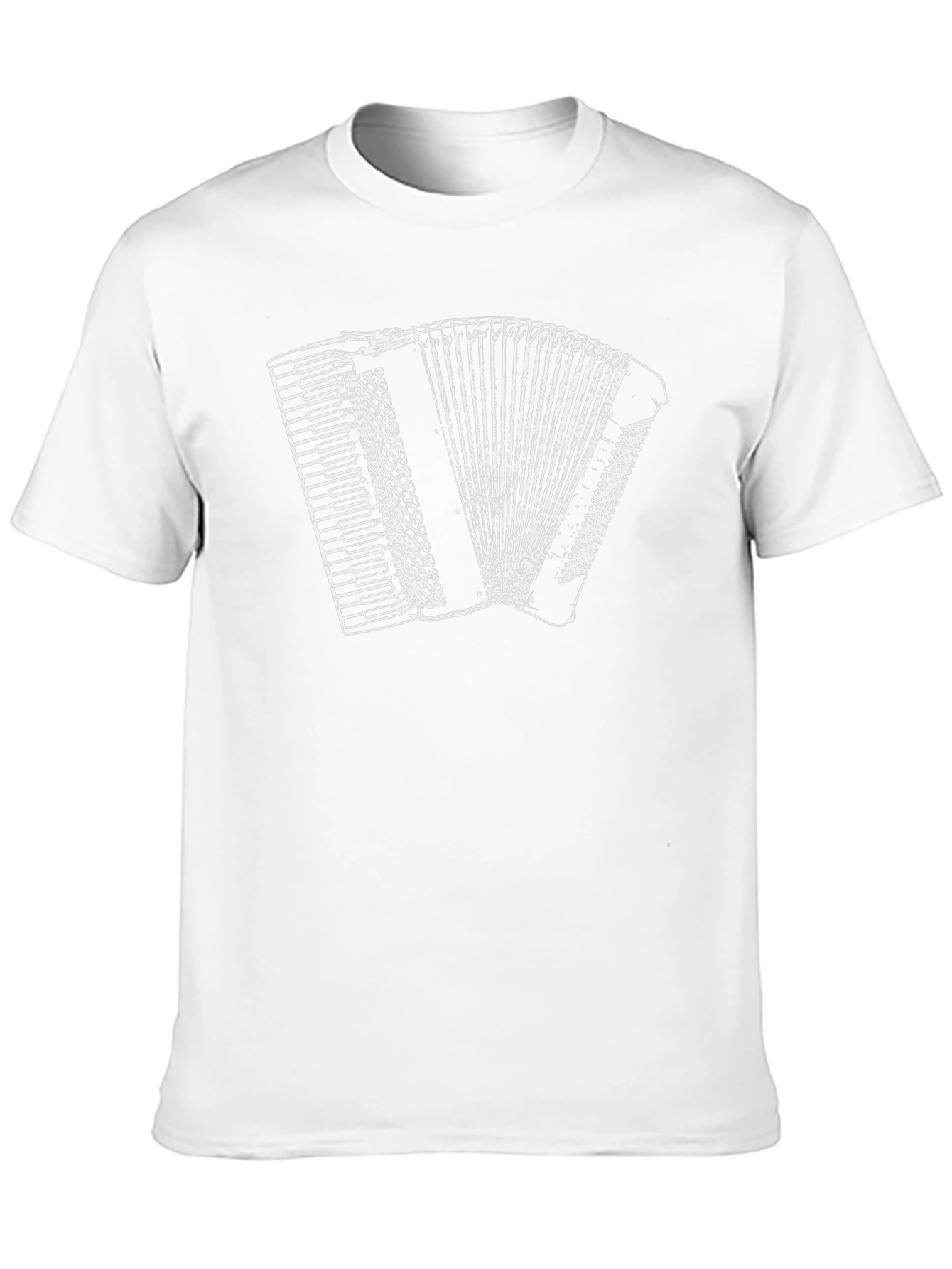 Accordion Graphic Print Black Tee