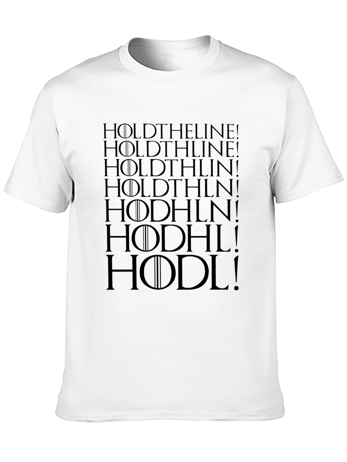 HODL the Line Mens Black Graphic Tee