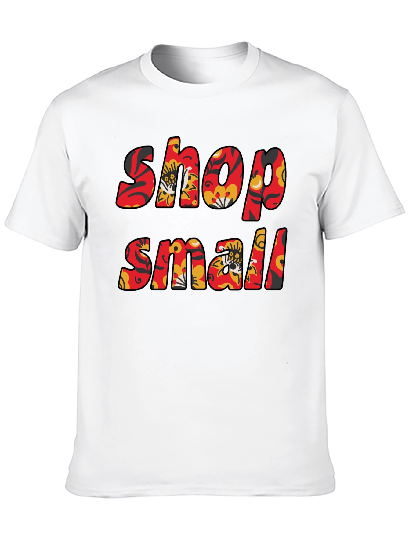 Shop Small Floral T-Shirt - Black