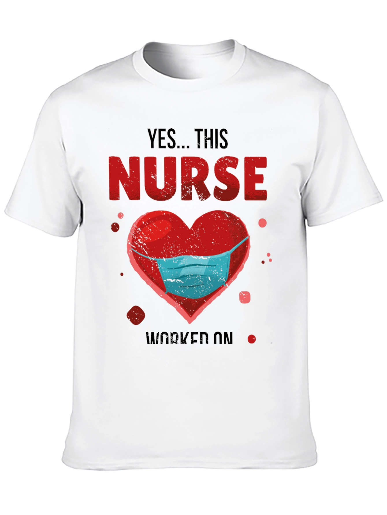 Nurse Heart Mask Graphic T-Shirt