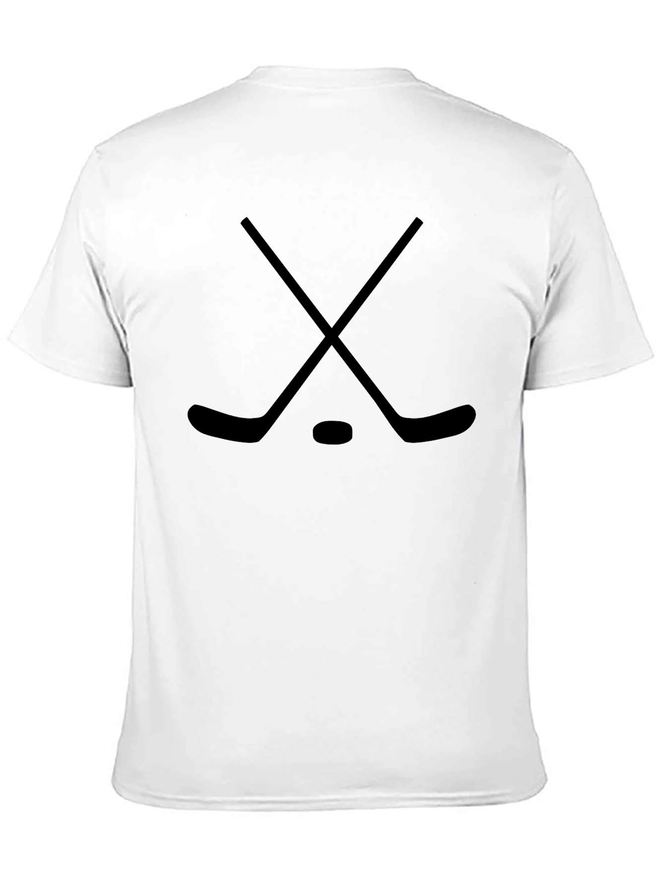 Hockey Sticks and Puck Black T-Shirt