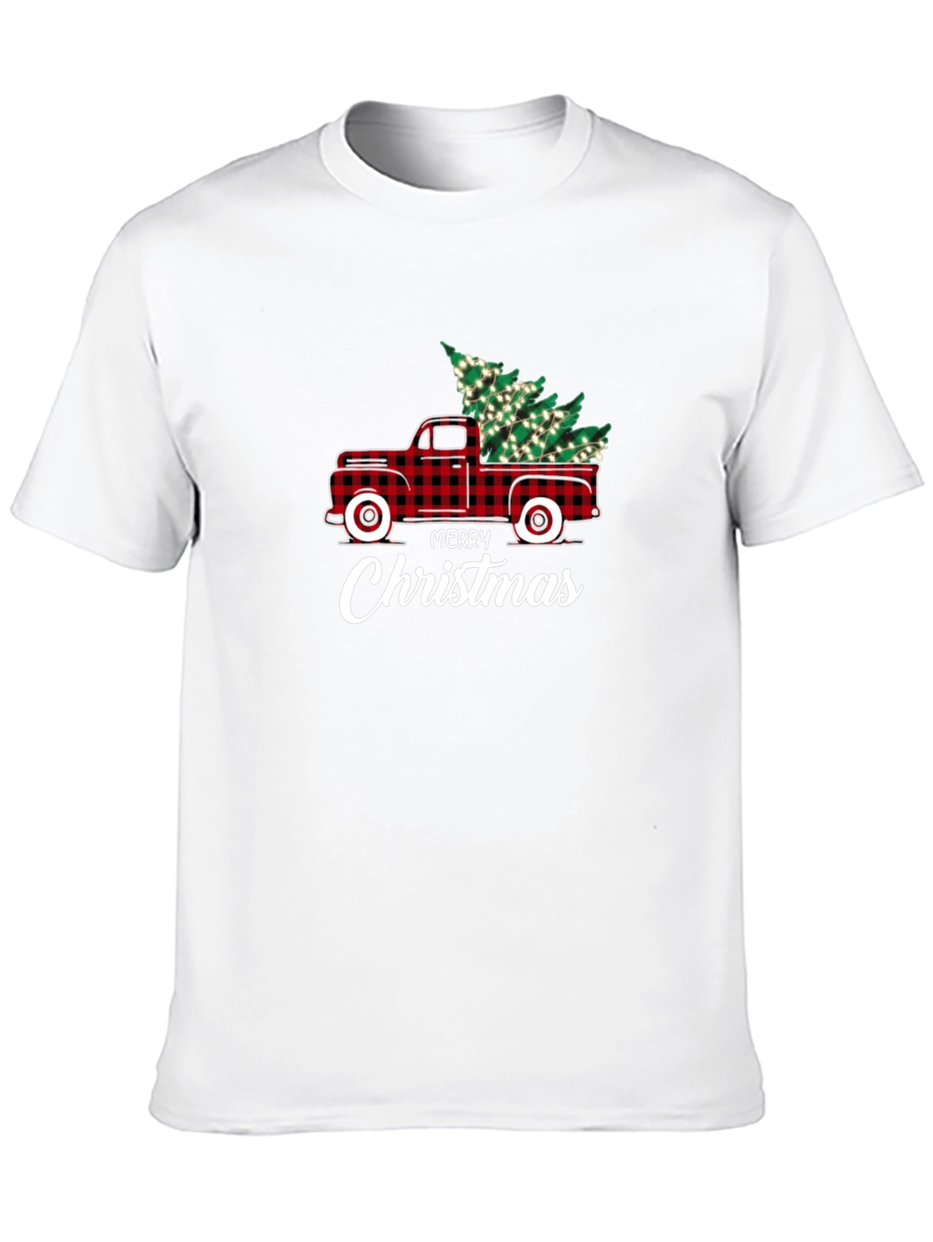 Festive Christmas Tree Truck Graphic Tee