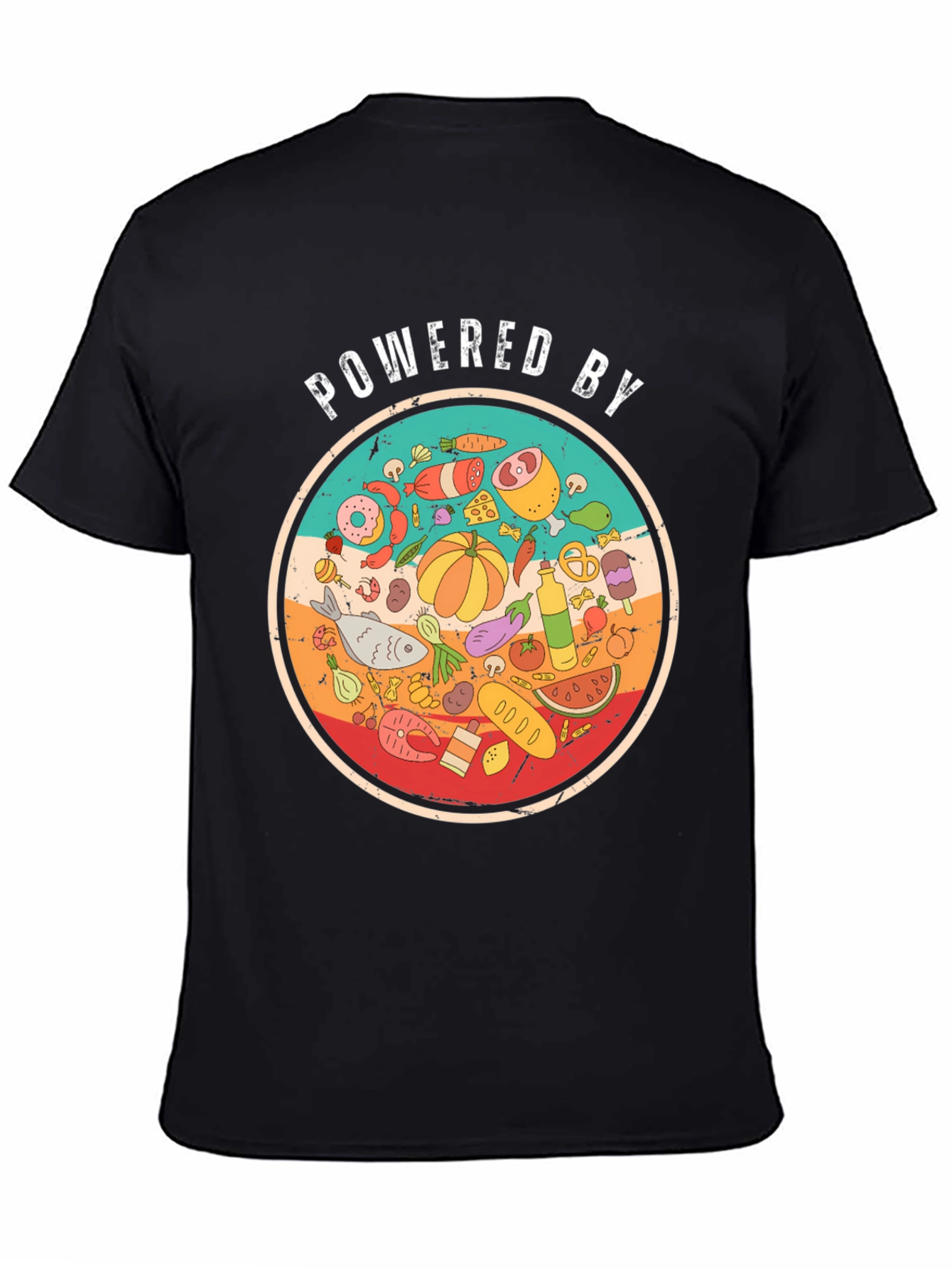 Powered by Food Graphic Tee - Unisex Black T-Shirt
