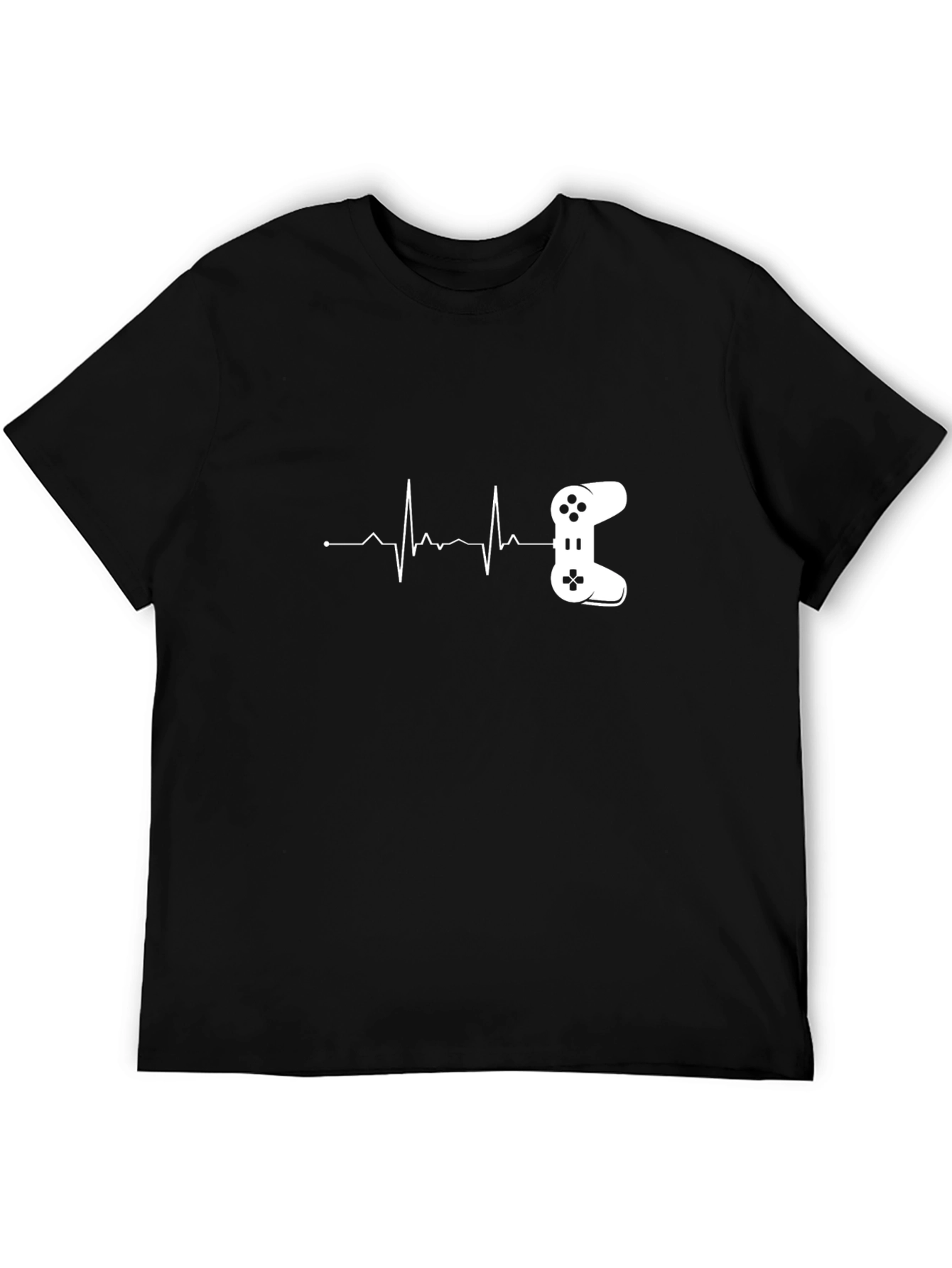 Gamer Heartbeat T-Shirt - Black Cotton Tee