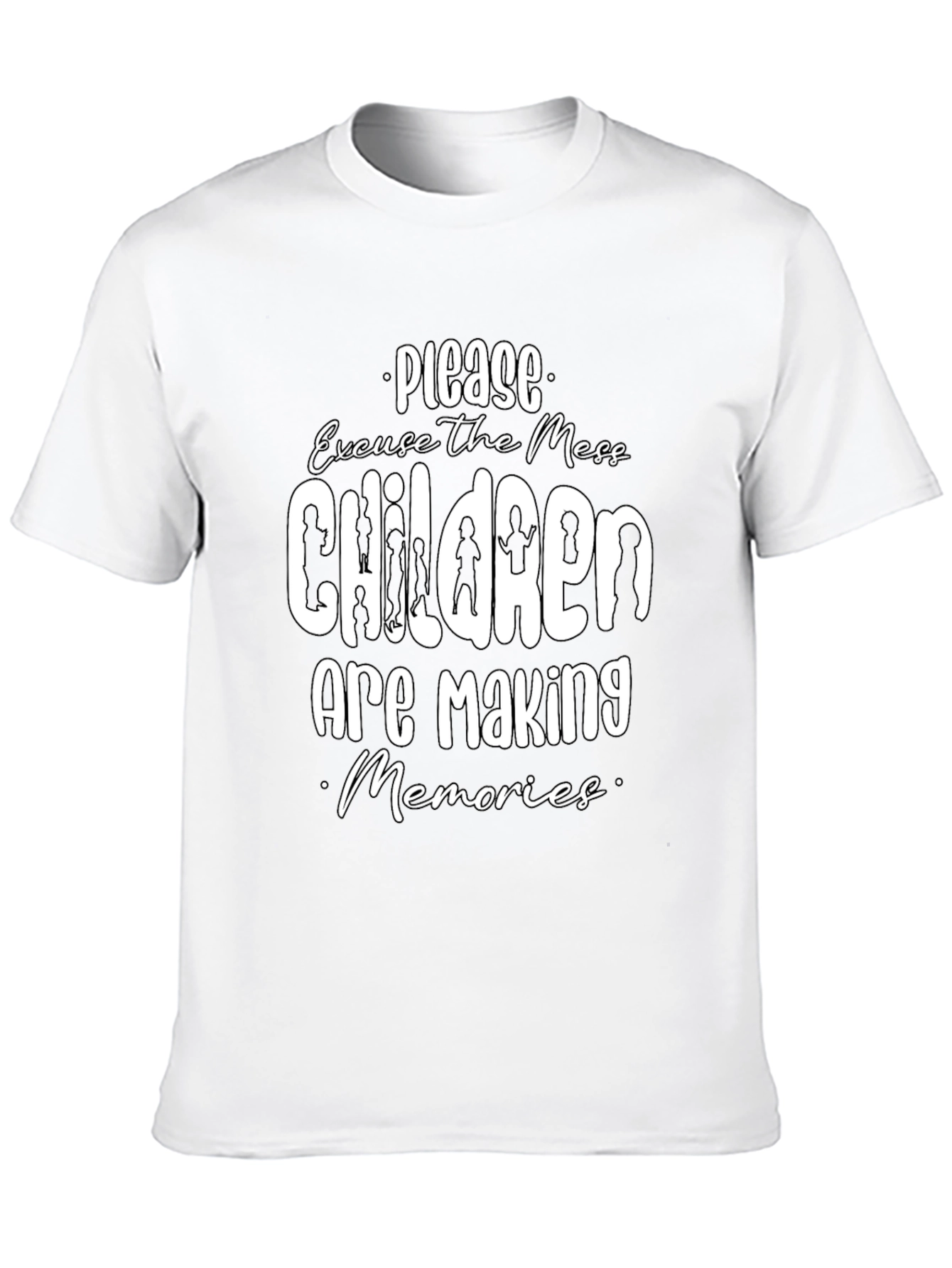 Please Excuse The Mess Black Graphic T-Shirt