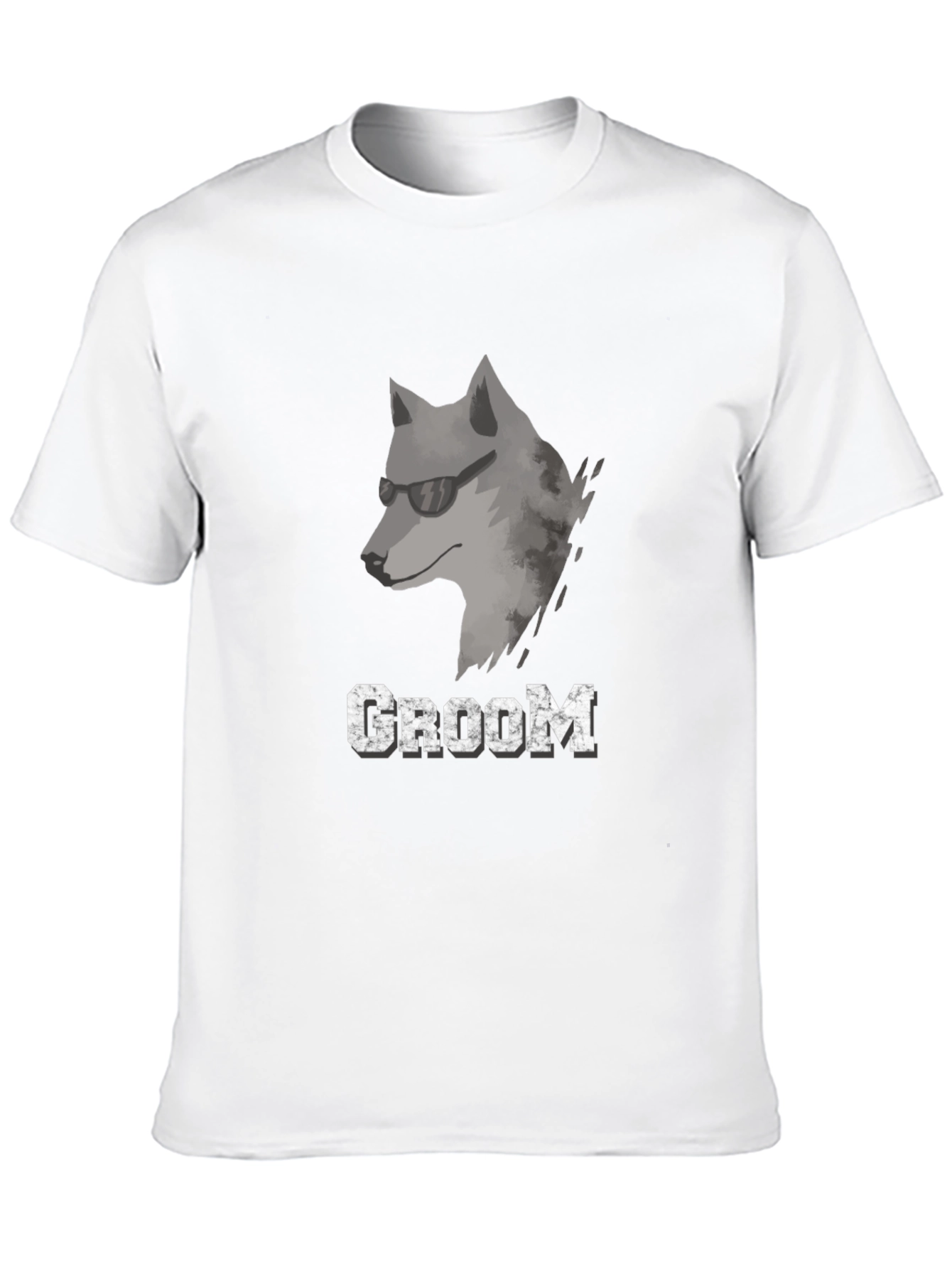 Cool Wolf Groom T-Shirt