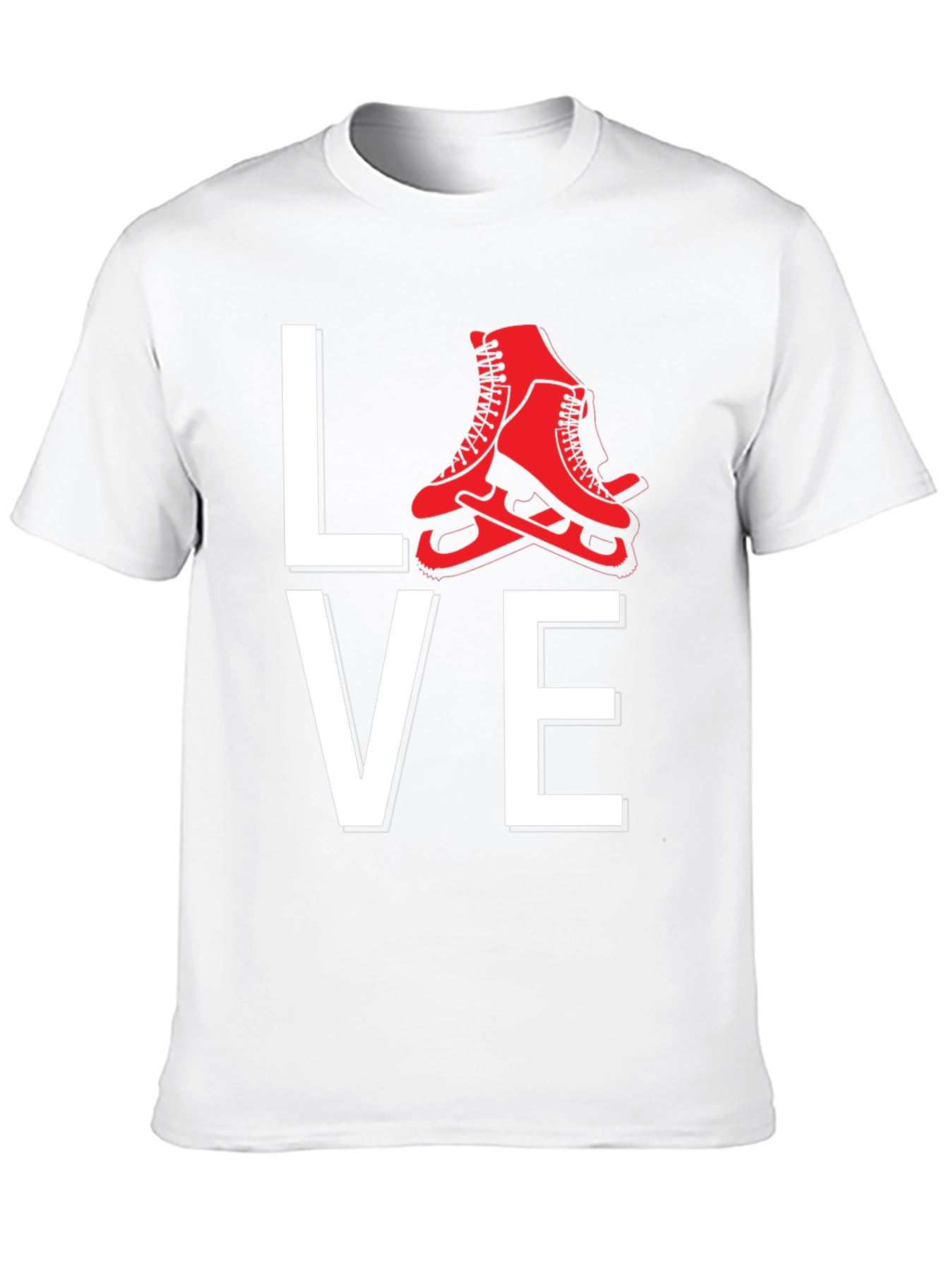 Love Ice Skating Graphic Tee Shirt