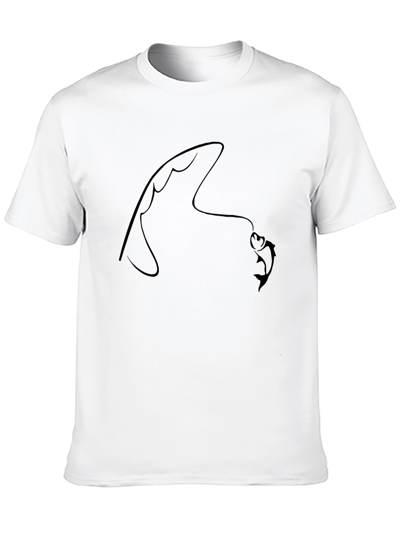 Fishing Line Art Black Tee - Anglers Style