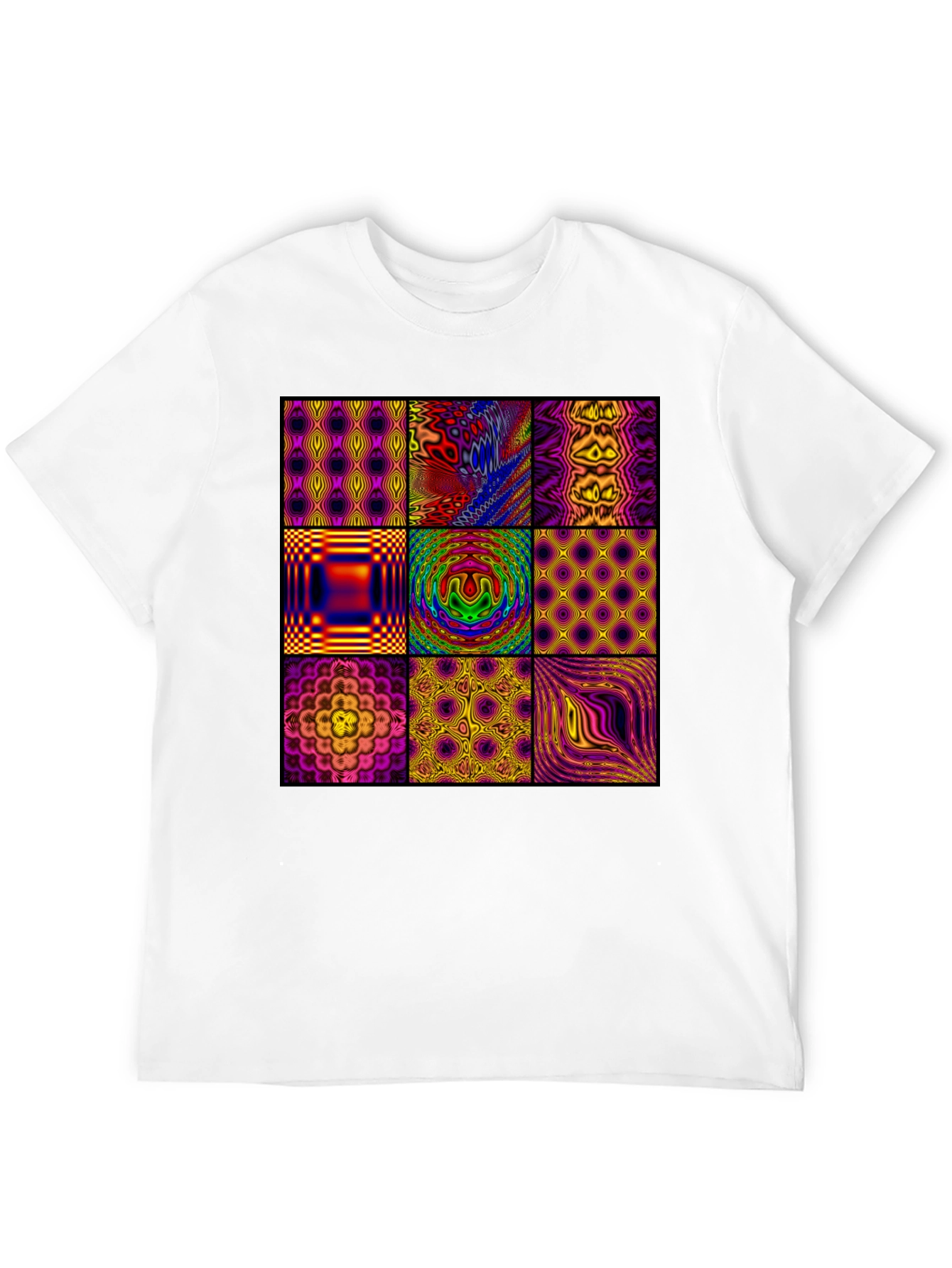 Abstract Pattern Graphic Tee - Mens Black T-Shirt