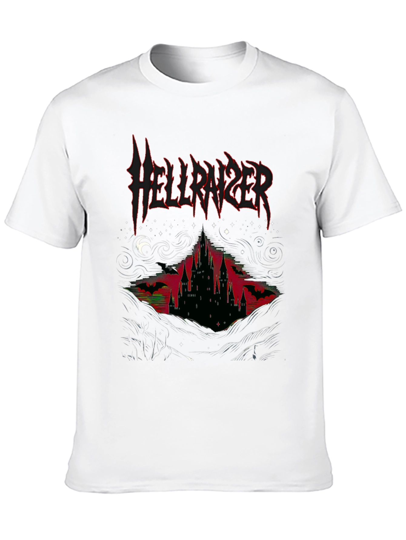 Hellraiser Castle Graphic Tee - Black Metal Style