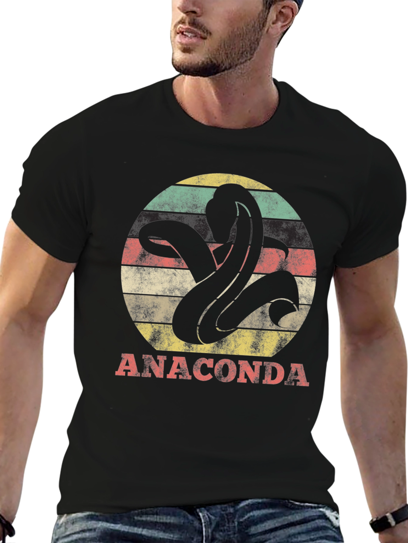 Anaconda Snake Graphic Tee - Retro Style