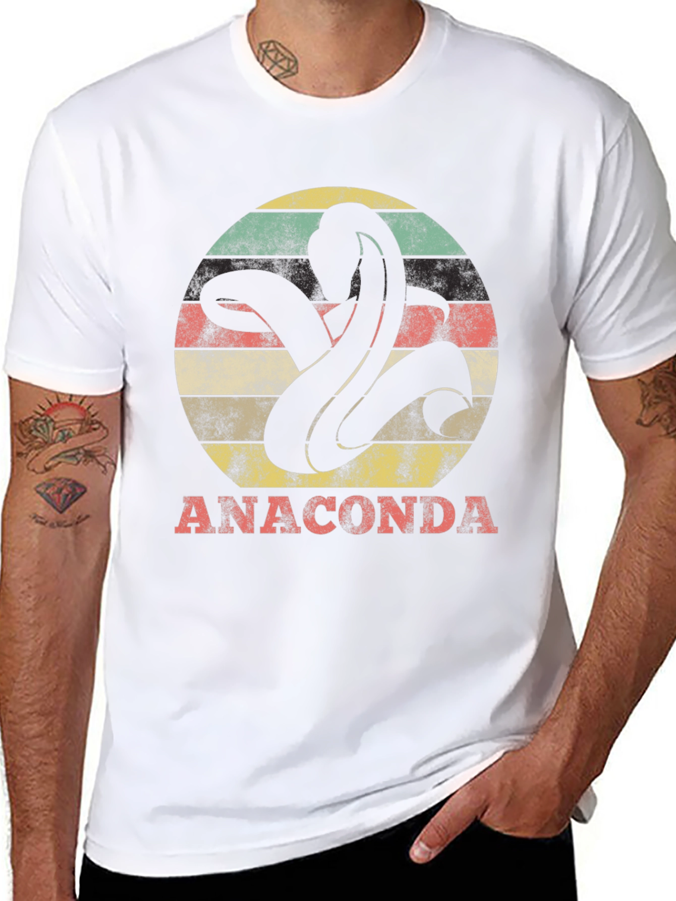 Anaconda Snake Graphic Tee - Retro Style