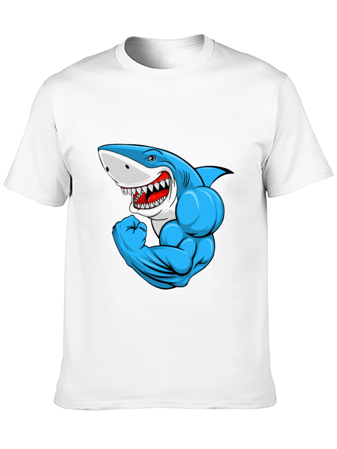 Muscle Shark Graphic Black T-Shirt