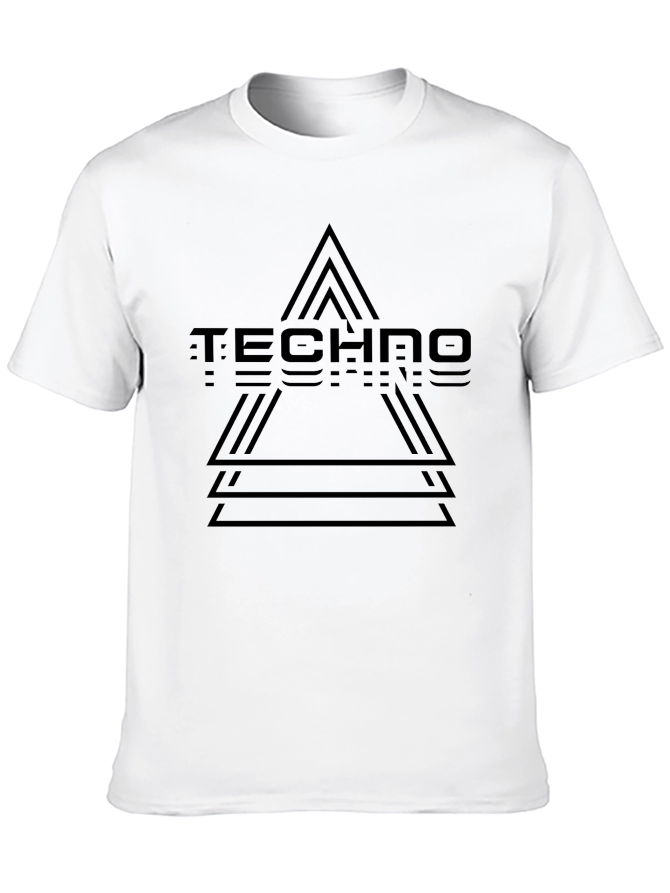 Techno Beats Graphic T-Shirt - Black
