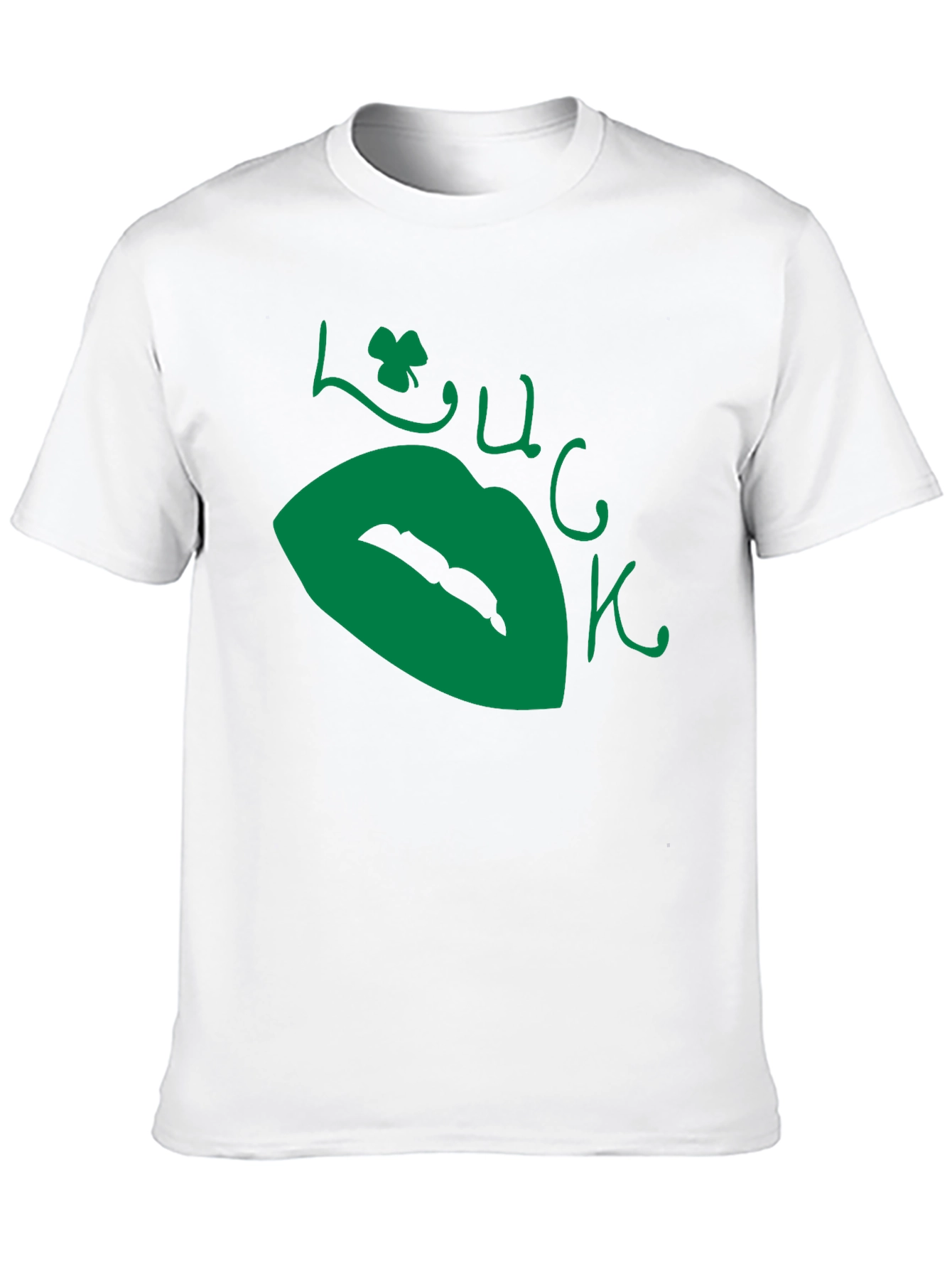Lucky Lips Black T-Shirt - St. Patricks Day